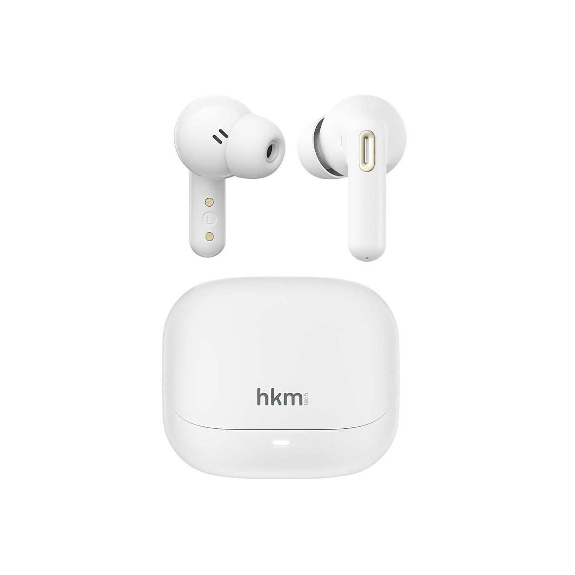 hkm tech OPUS PRO Bluetooth Kablosuz Kulakİçi TWS Kulaklık, ANC Aktif Gürültü Engelleme ve ENC Sistemi, Beyaz