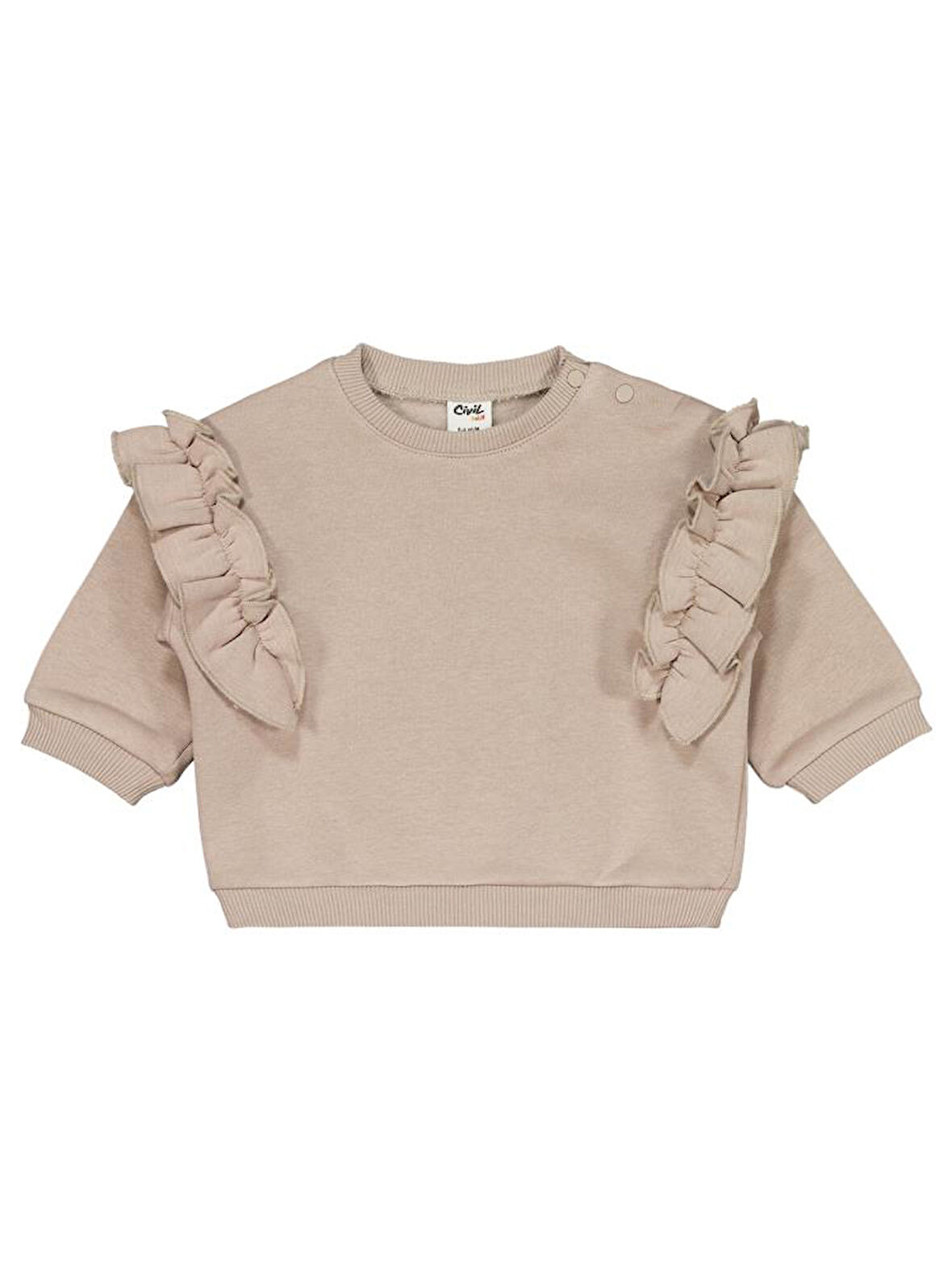 Civil Baby Fırfırlı 6-18 Ay Takım - Bej 9-12 Ay