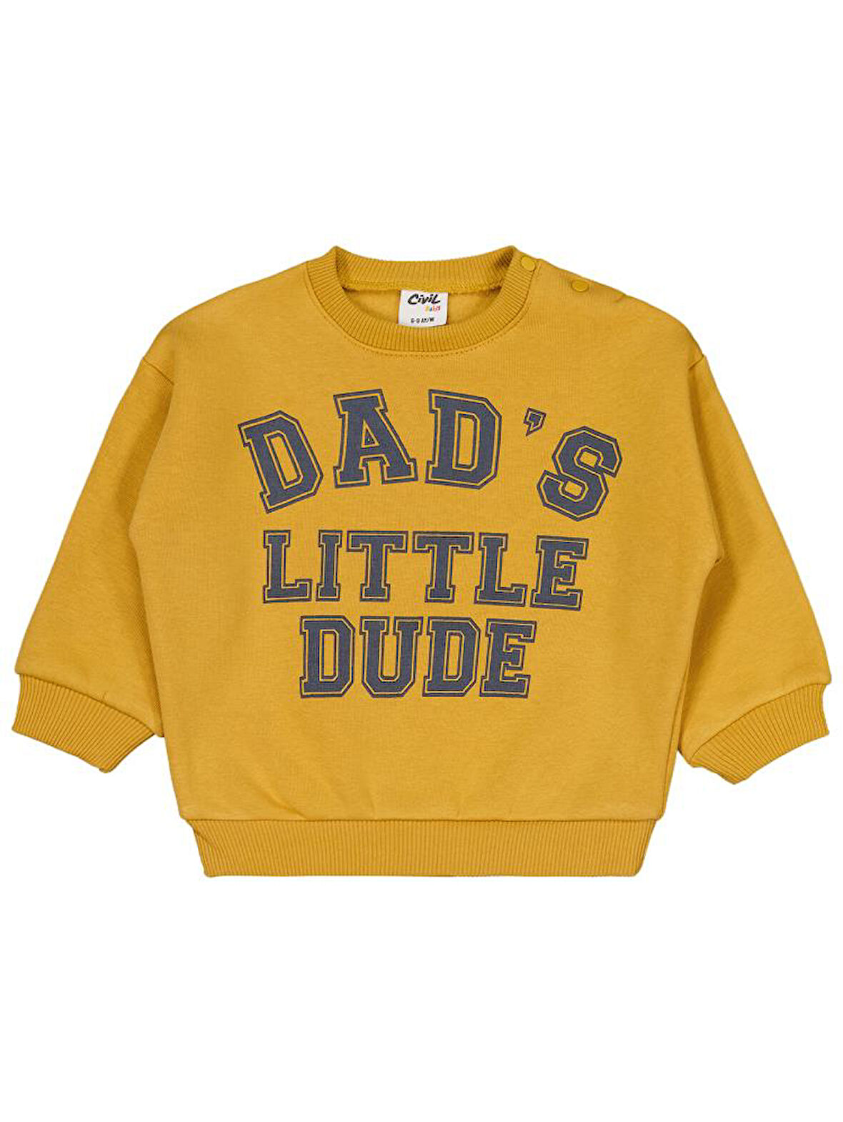 Civil Baby Dad's Little Dude  6-18 Ay Takım - Hardal 12-18 Ay