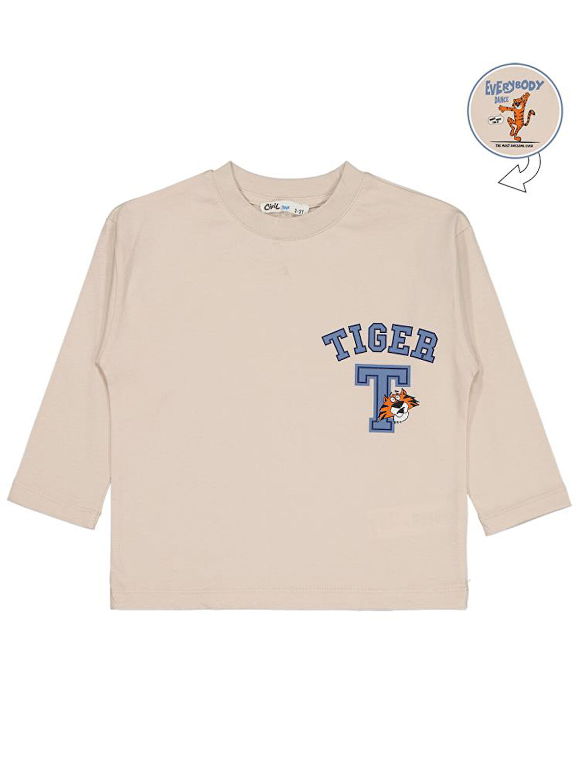 Civil Boys Everybody Dance Baskılı 2-5 Yaş Sweatshirt - Bej2-3 Yaş