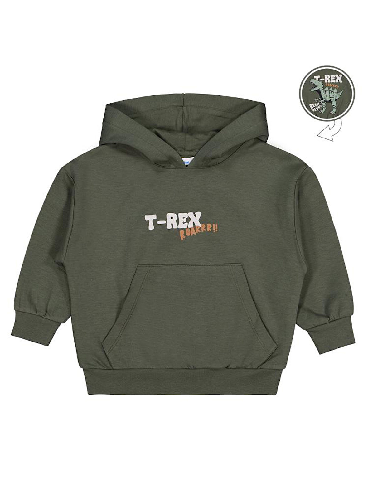 Civil Boys Trex Roar Baskılı 2-5 Yaş Sweatshirt - Haki2-3 Yaş