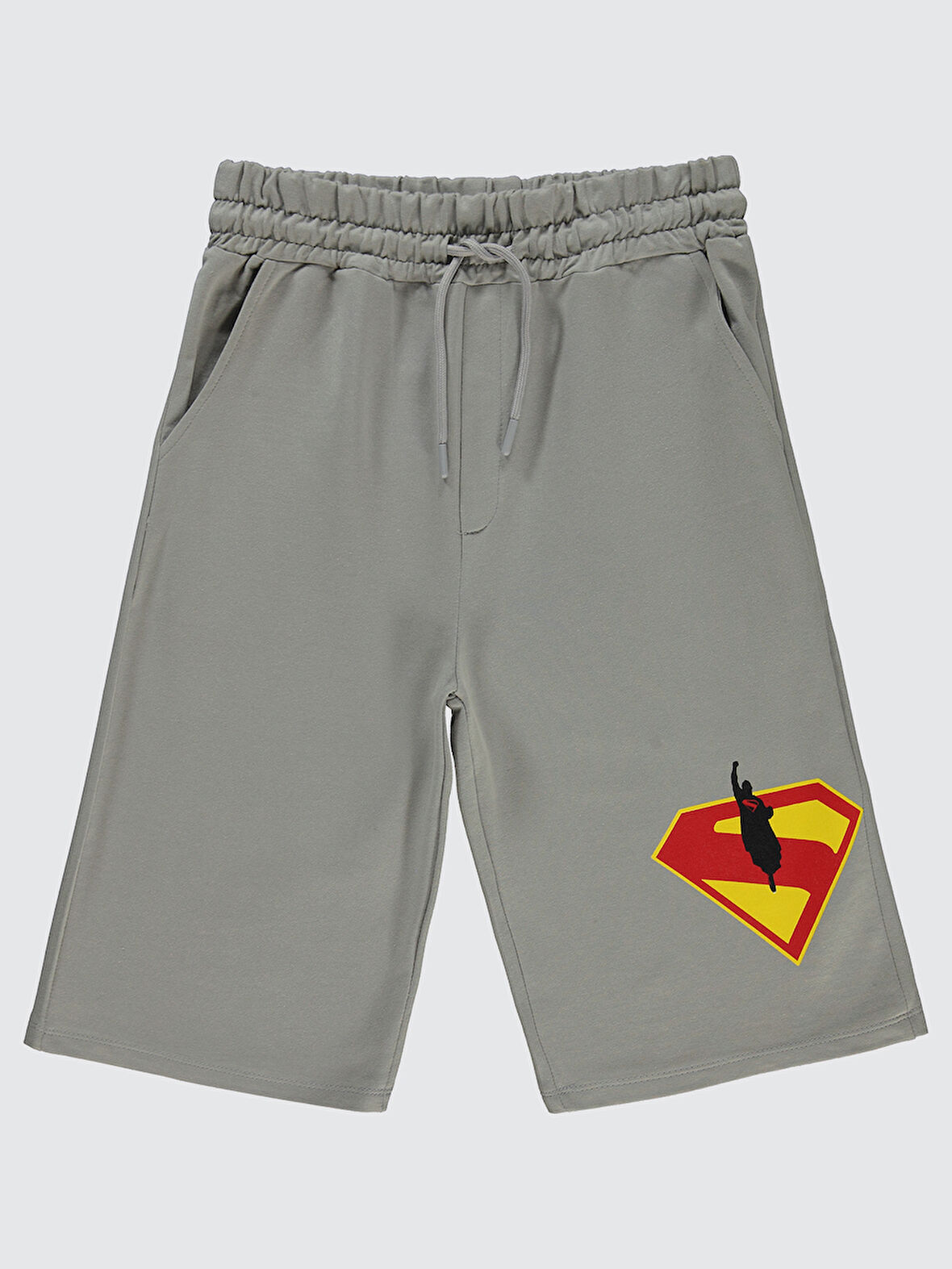 Süperman Erkek Çocuk Kapri 10-13 Yaş Gri