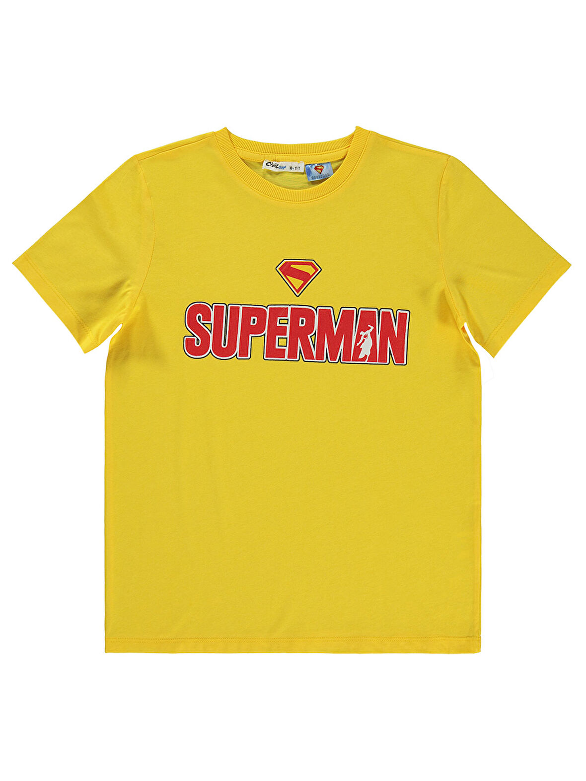 Süperman Erkek Çocuk Tişört 10-13 Yaş Sarı