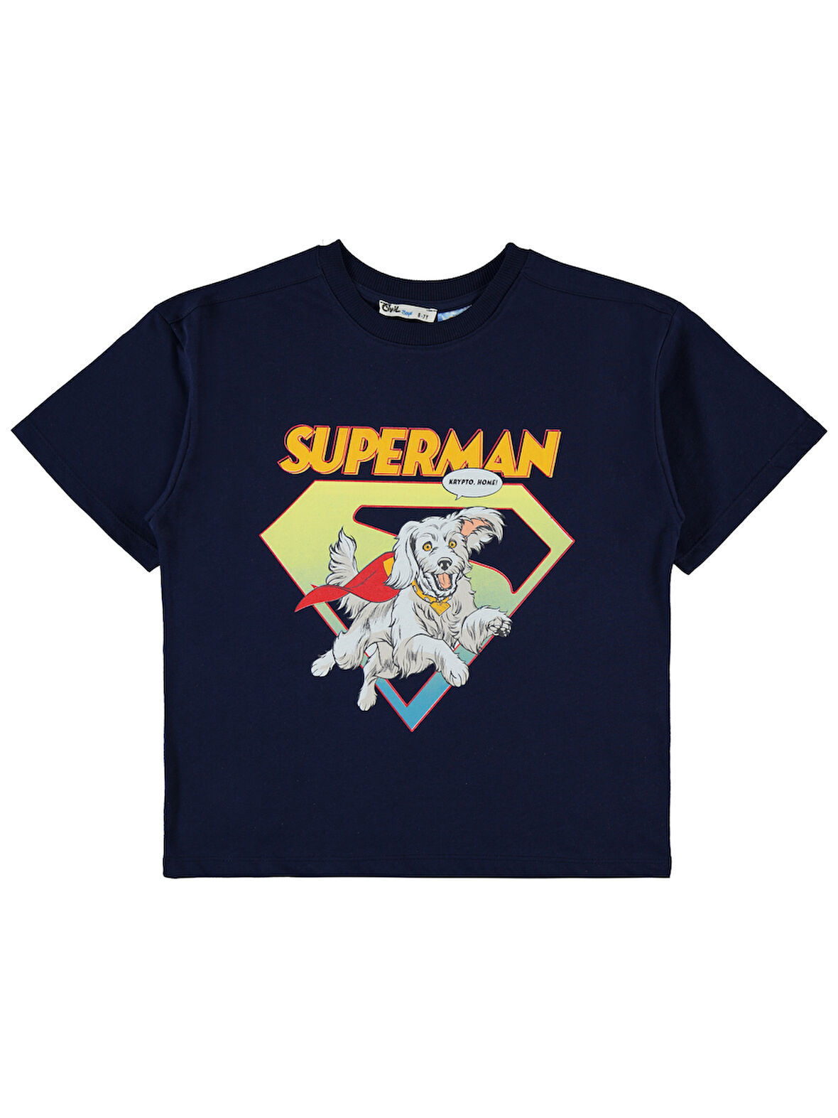 Süperman Erkek Çocuk Tişört 6-9 Yaş Lacivert