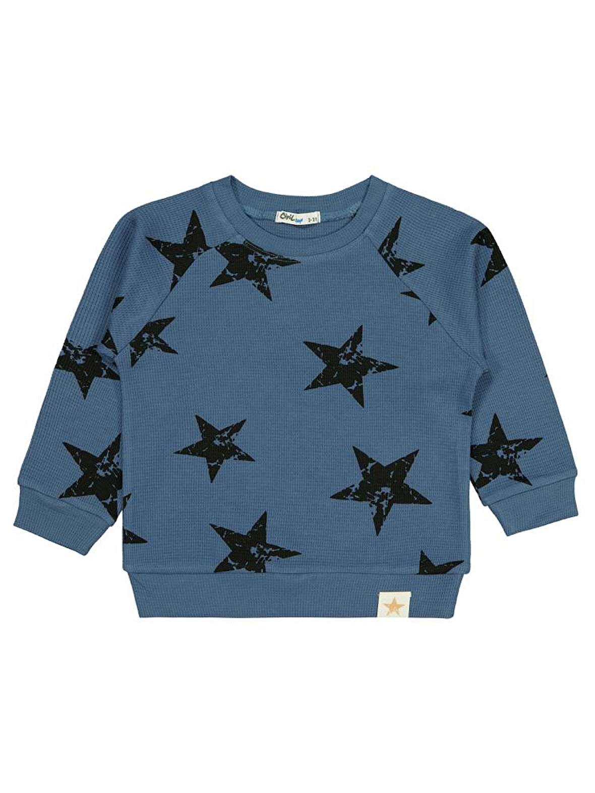 Civil Boys Yıldız Empirme Baskılı 2-5 Yaş Sweatshirt - Mavi 4-5 Yaş