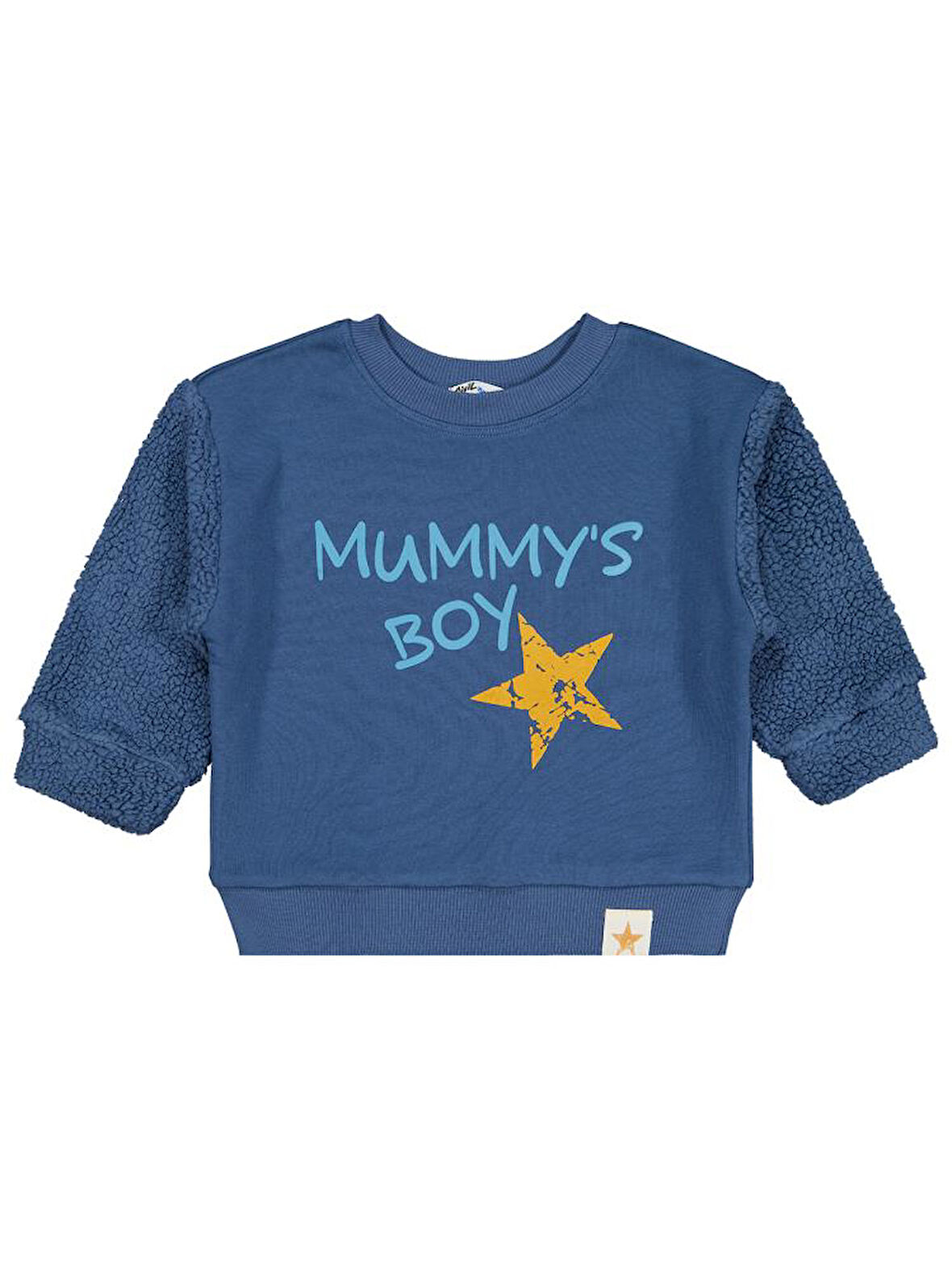 Civil Boys Mummys Boy Baskılı 2-5 Yaş Sweatshirt - Mavi3-4 Yaş