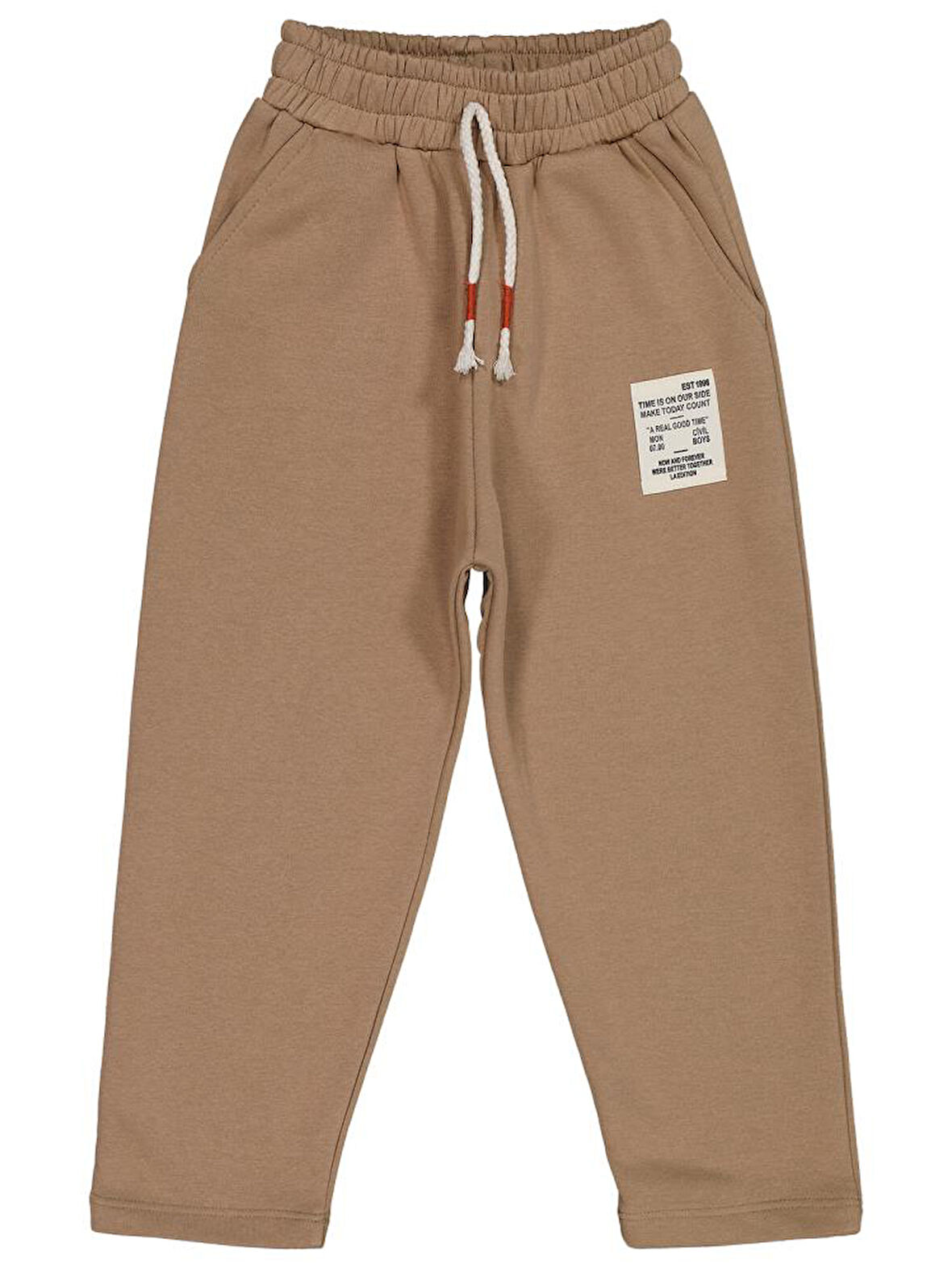 Civil Boys Armalı Süs Bağcıklı 6-9 Yaş Pantolon - Kahverengi7-8 Yaş