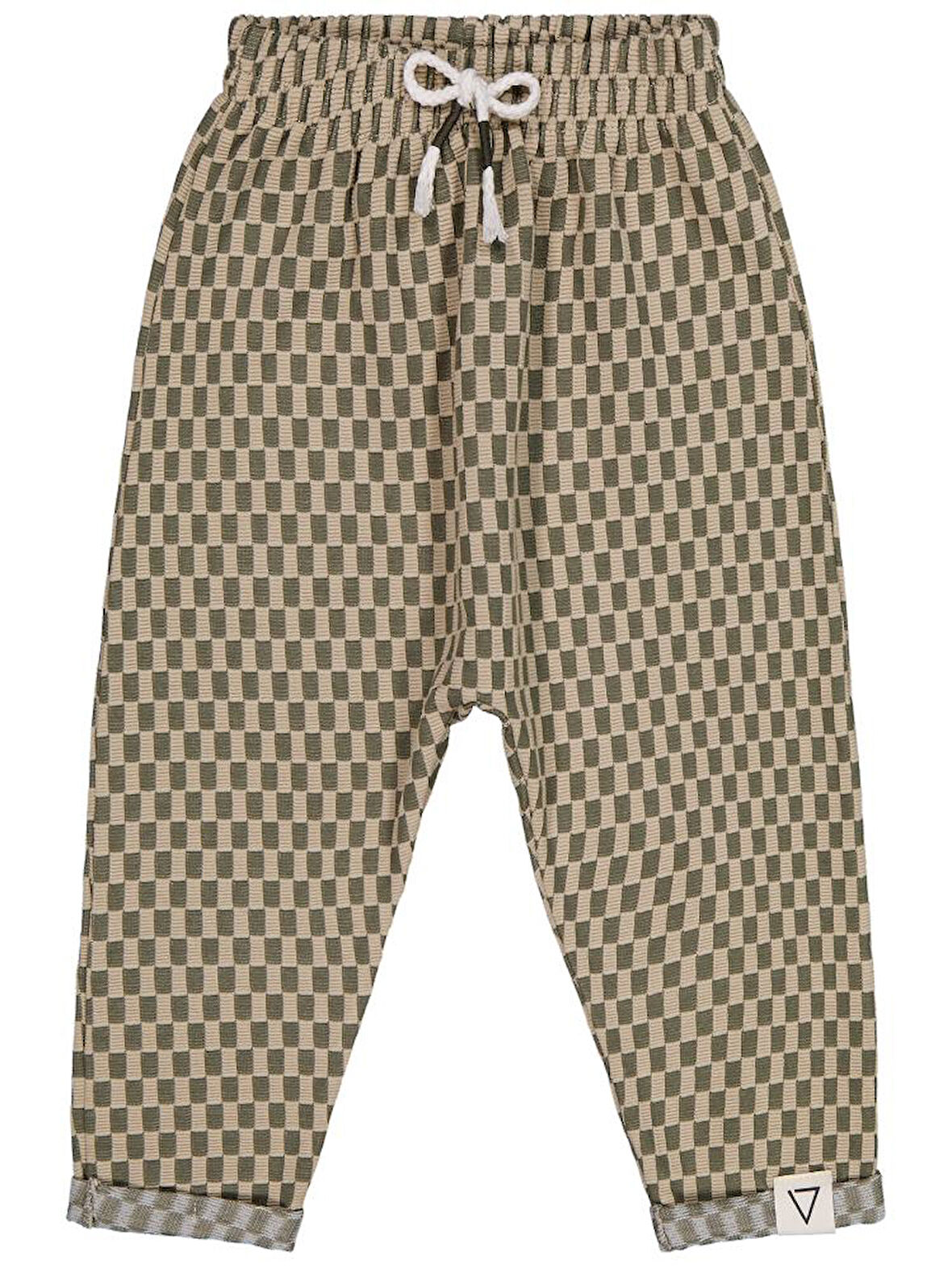 Civil Boys Dama Desenli 2-5 Yaş Pantolon - Haki 3-4 Yaş
