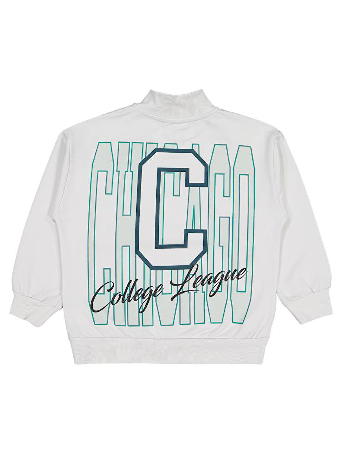 Civil Boys C Chıcago Baskılı-Nakışlı 10-13 Yaş Sweatshirt - Gri 10-11 Yaş