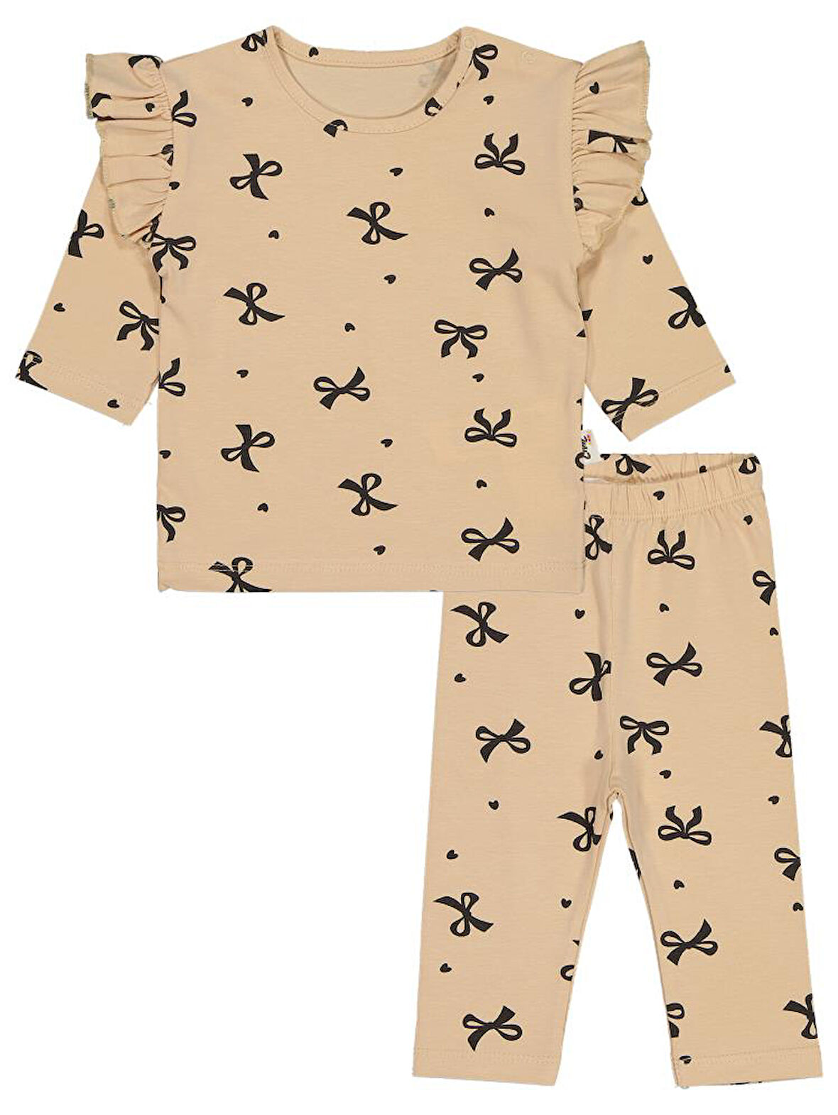 Civil Baby Fiyonk Empirme 6-18 Ay Takım - Bej 12-18 Ay