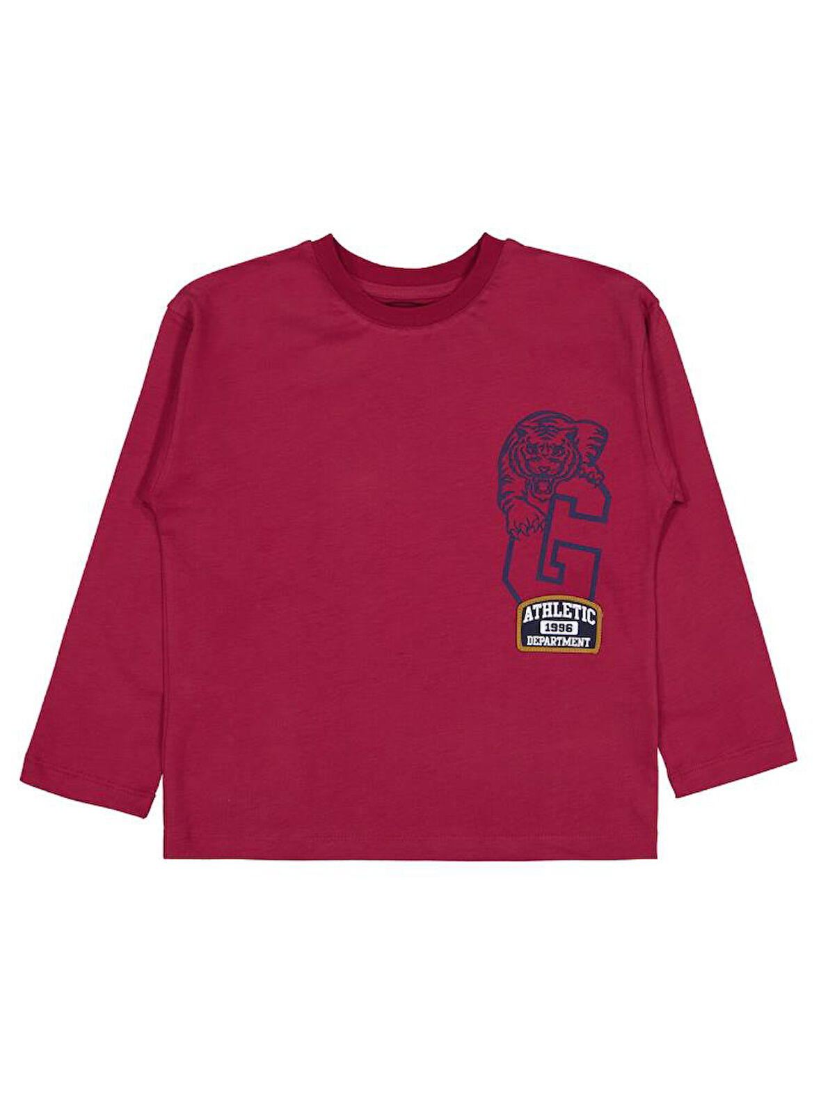 Civil Boys Tiger Baskılı - Etiketli 10-13 Yaş Sweatshirt - Bordo 10-11 Yaş