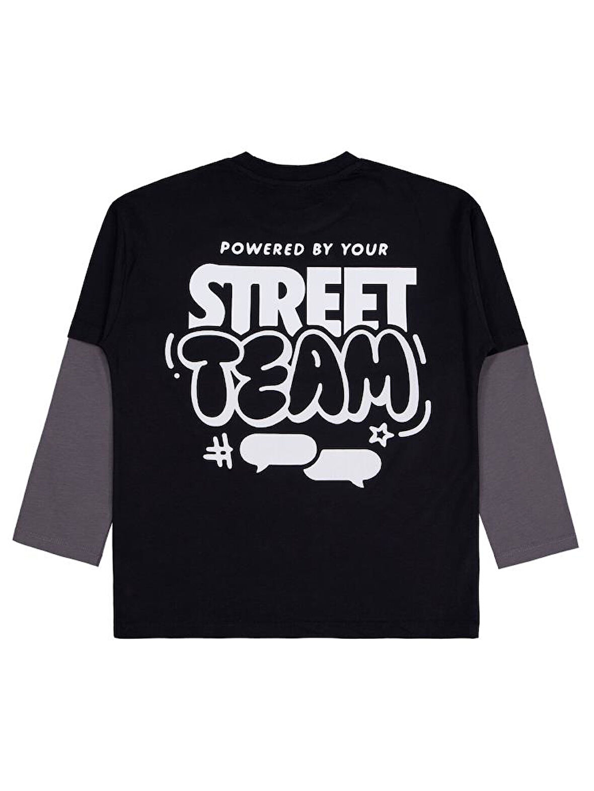 Civil Boys Street Team Baskılı 10-13 Yaş Sweatshirt - Siyah12-13 Yaş