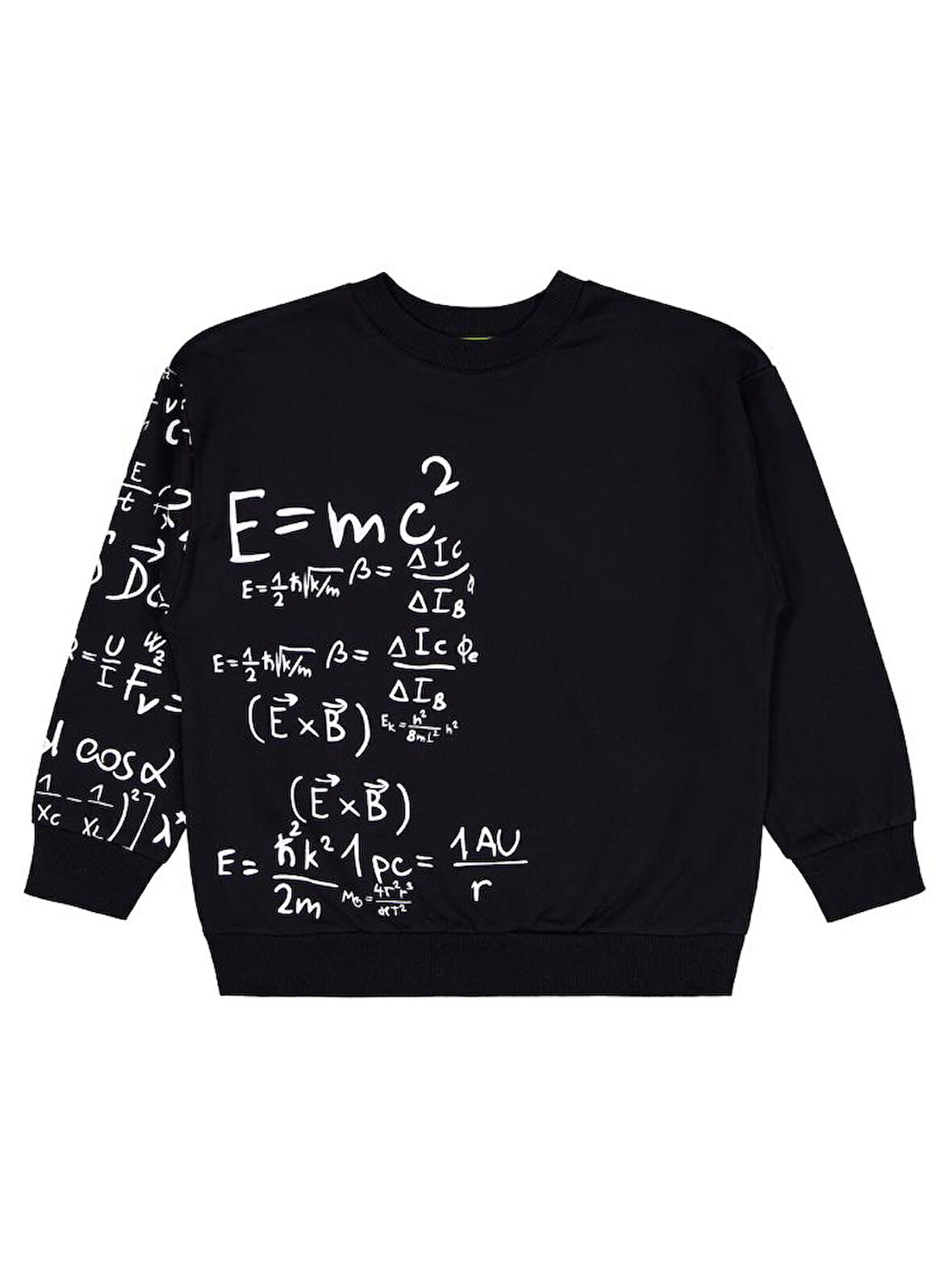 Civil Boys Matematik Formül Baskılı 6-9 Yaş Sweatshirt - Siyah6-7 Yaş