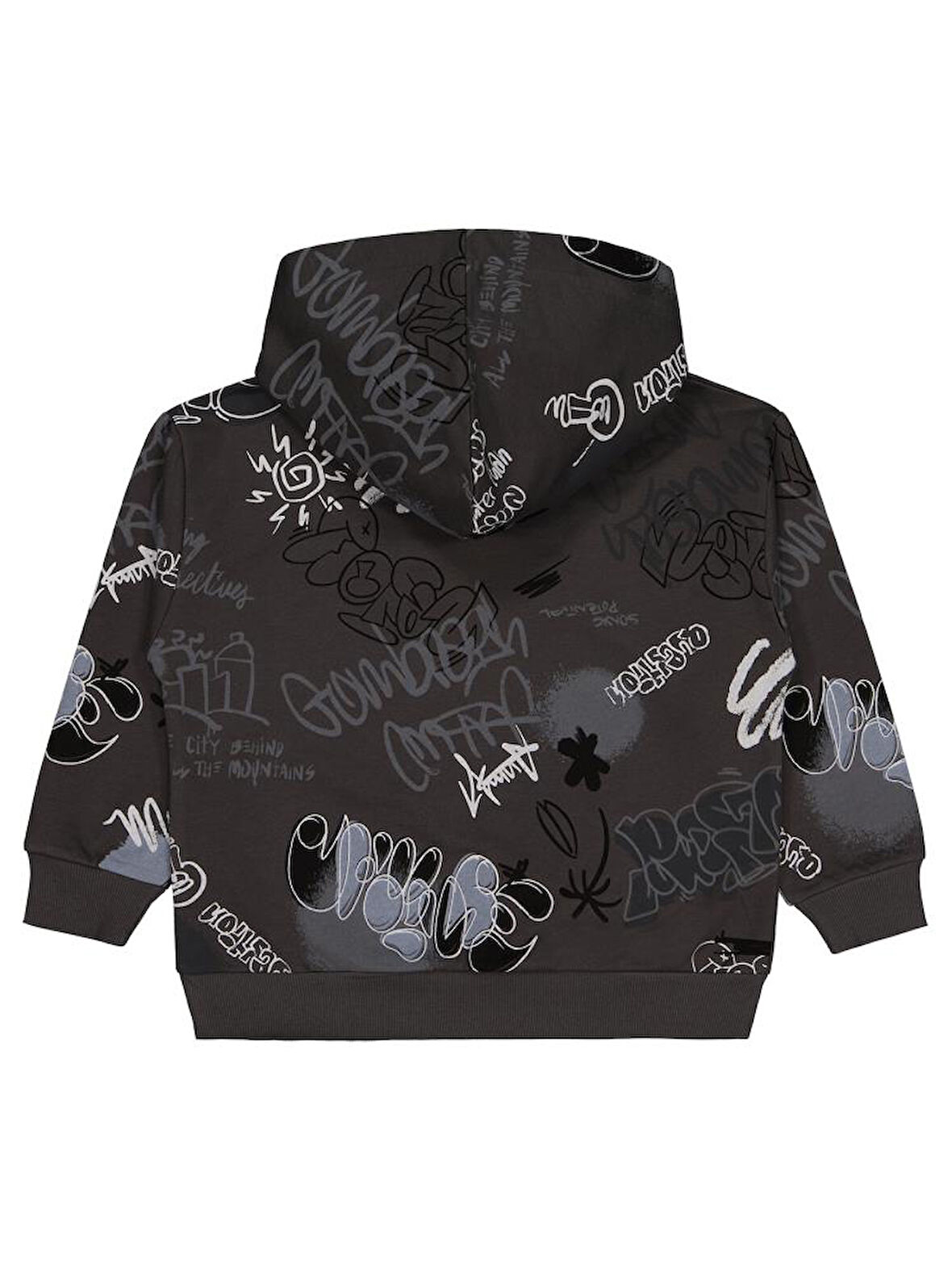 Civil Boys Grafiti Empirme Baskılı 6-9 Yaş Sweatshirt - Gri7-8 Yaş