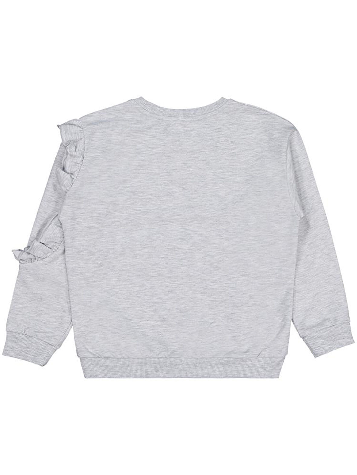 Civil Girls Fırfırlı 6-9 Yaş Sweatshirt - Gri 6-7 Yaş