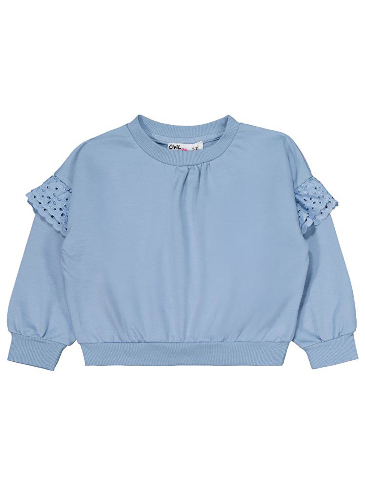 Civil Girls Kolu Fırfırlı 2-5 Yaş Eşofman Takımı - Mavi 2-3 Yaş