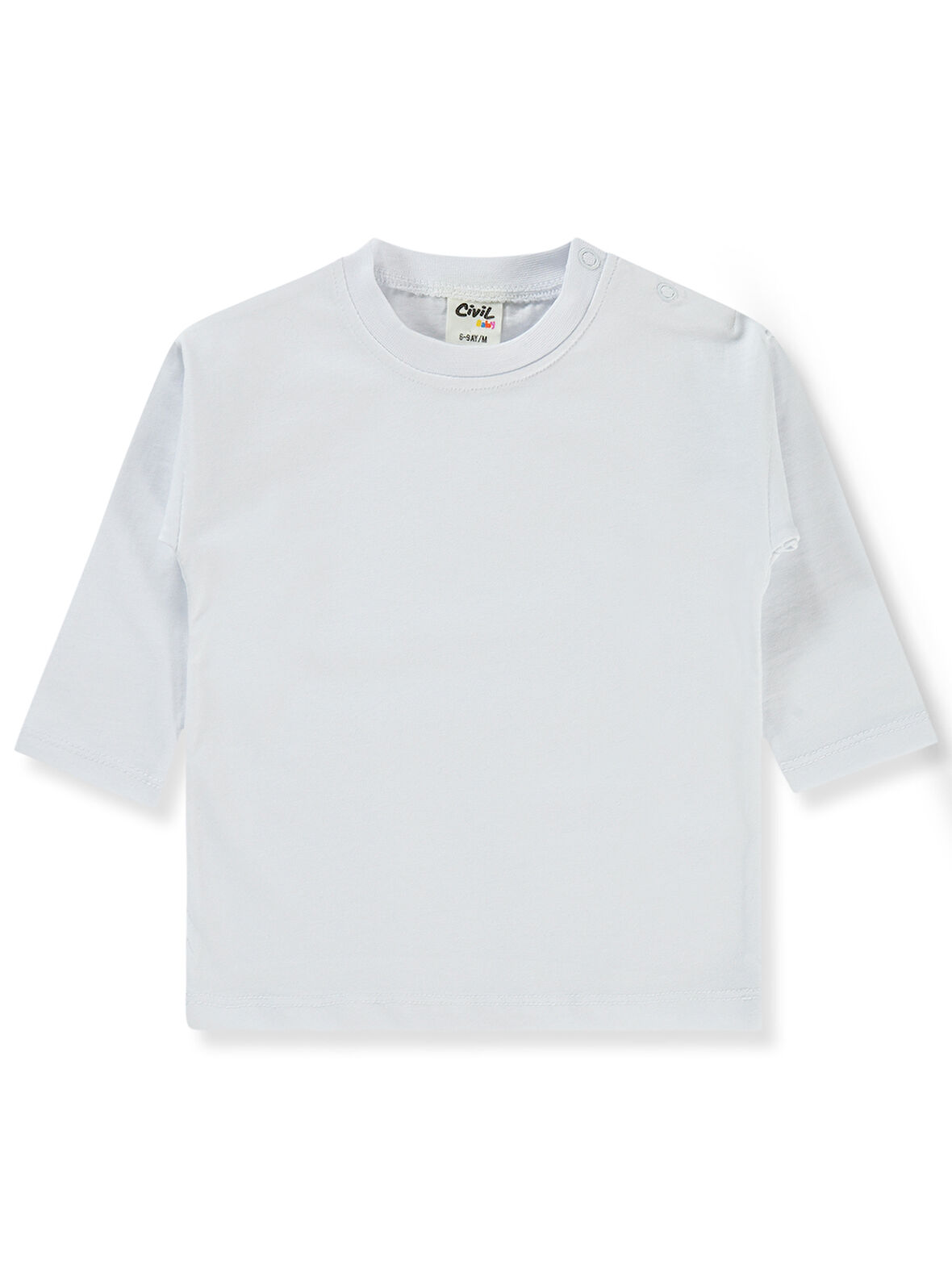 Civil Baby Erkek Bebek Sweatshirt 6-18 Ay Beyaz