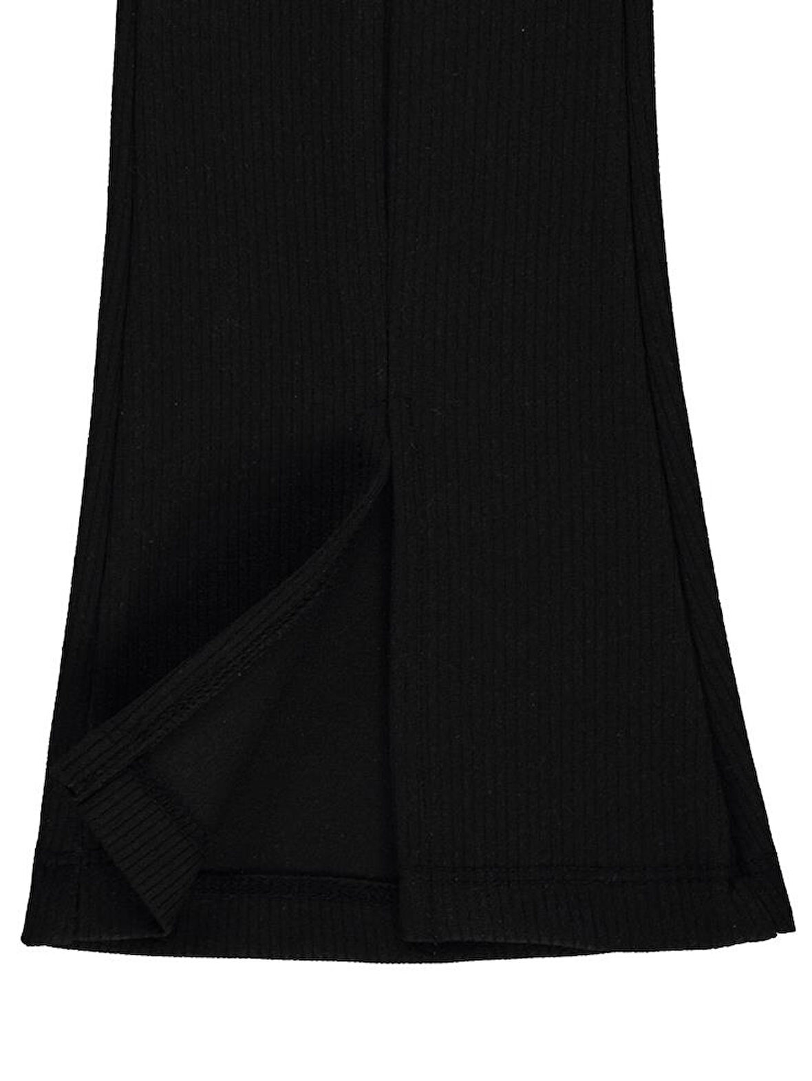 Civil Girls Paça Yırtmaçlı 10-13 Yaş Tayt - Siyah 11-12 Yaş