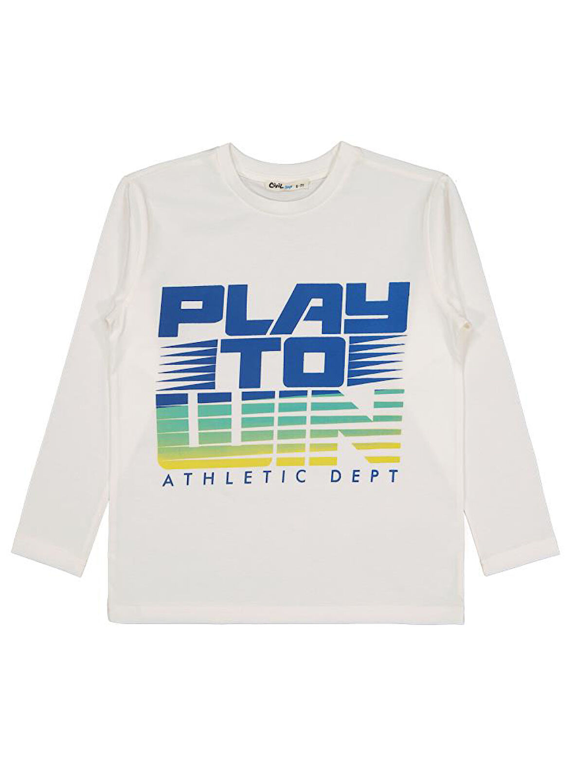 Civil Boys Play To Wın Baskılı 6-9 Yaş Sweatshirt - Ekru 8-9 Yaş