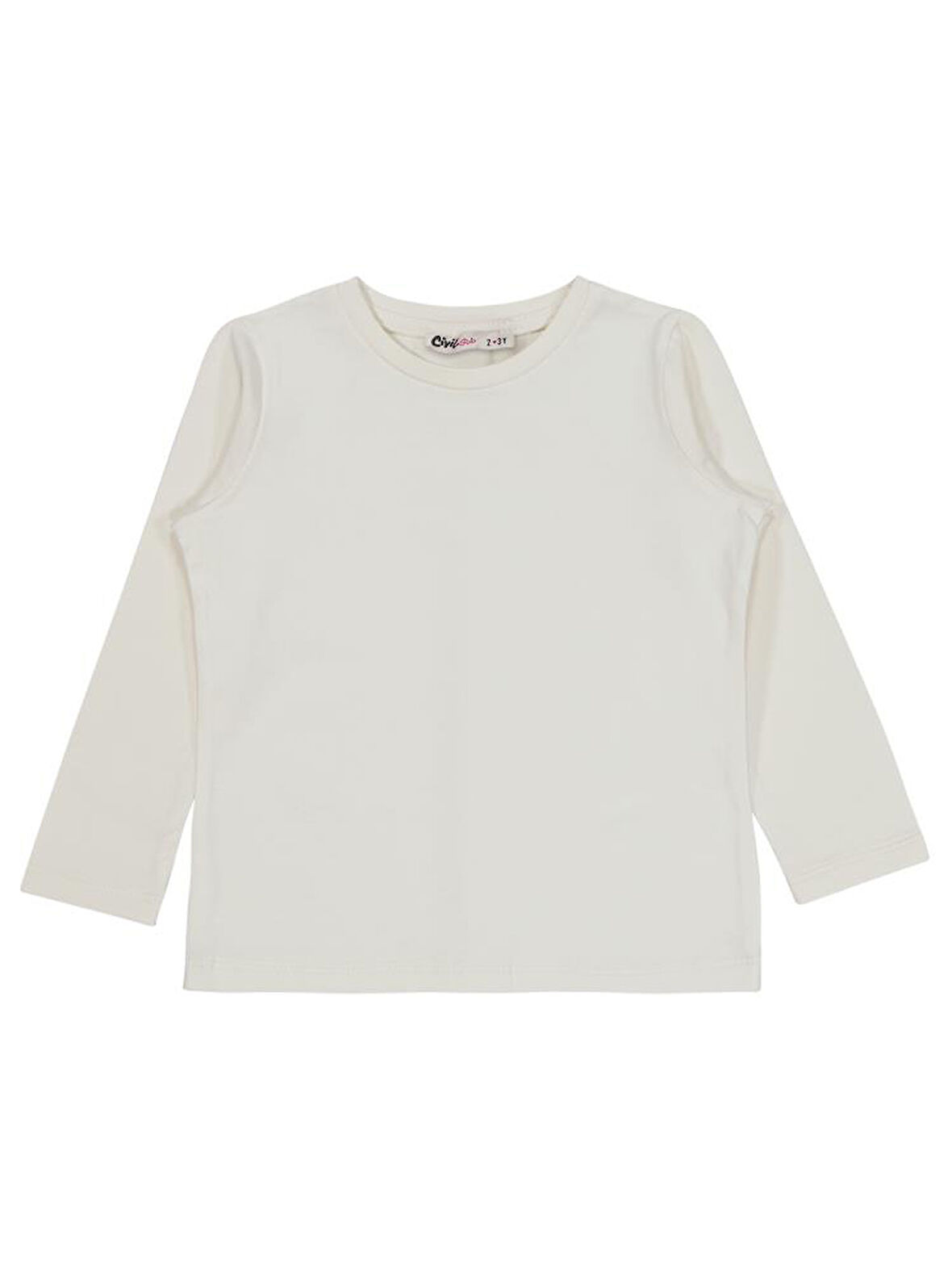 Civil Girls Basic 2-5 Yaş Sweatshirt - Ekru 3-4 Yaş