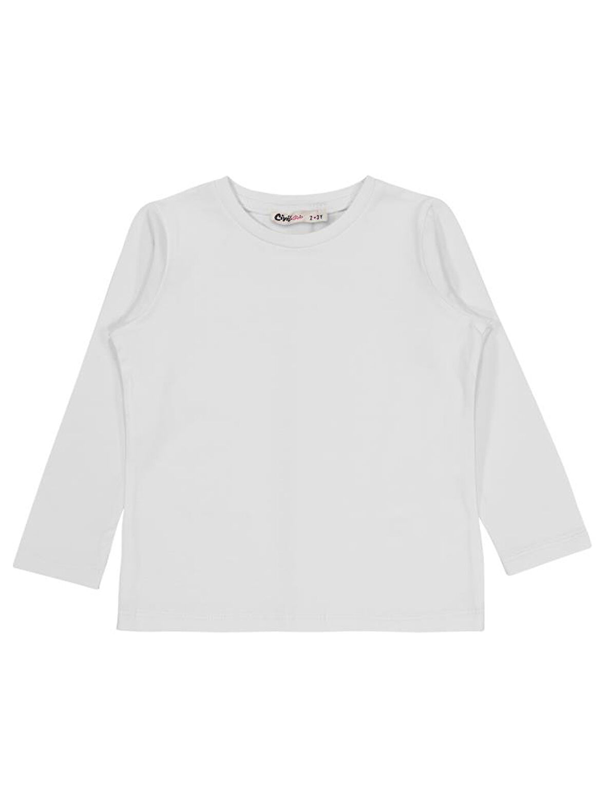 Civil Girls Basic 2-5 Yaş Sweatshirt - Beyaz 5-6 Yaş
