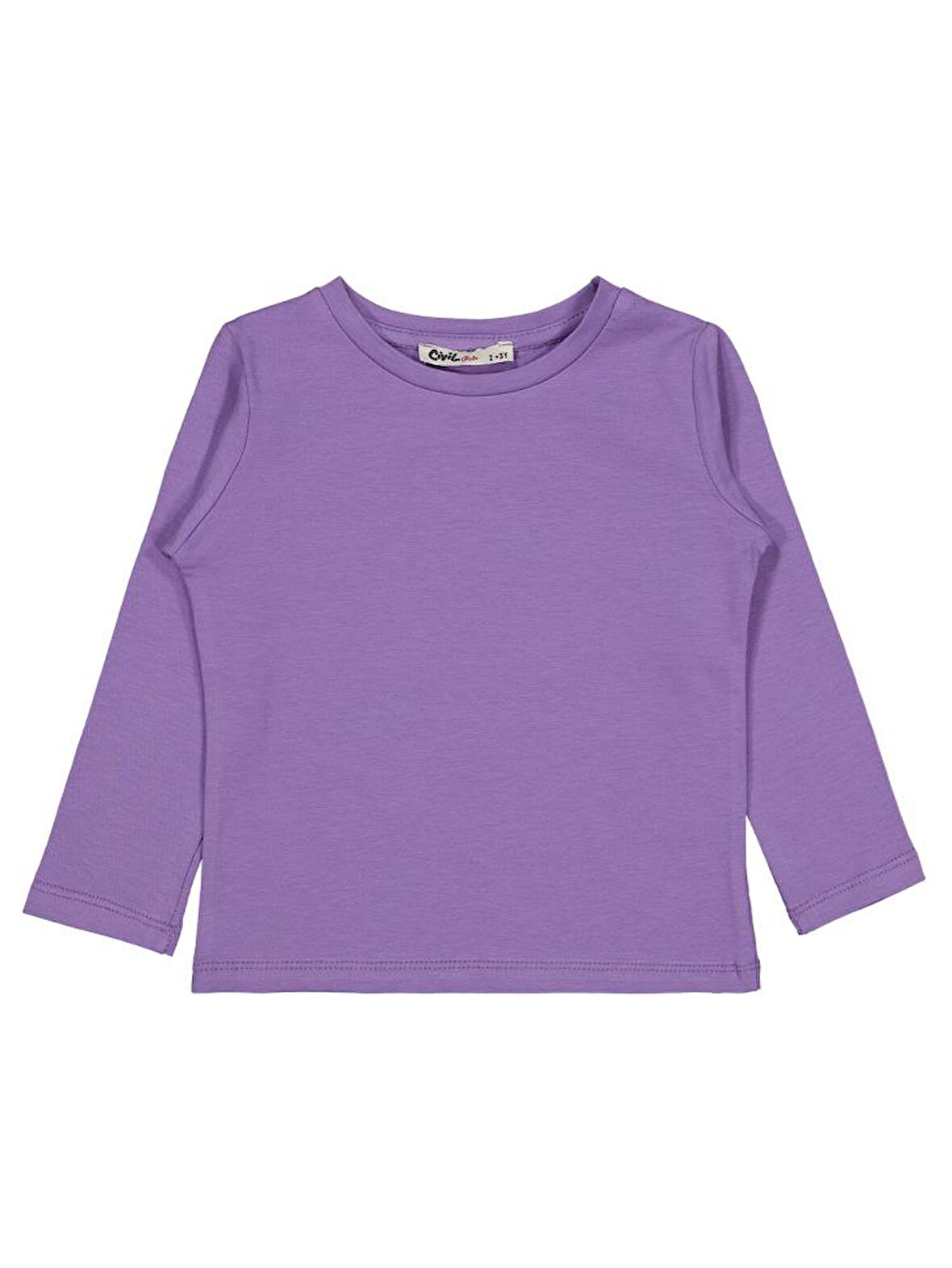 Civil Girls Basic 2-5 Yaş Sweatshirt - Lila 3-4 Yaş