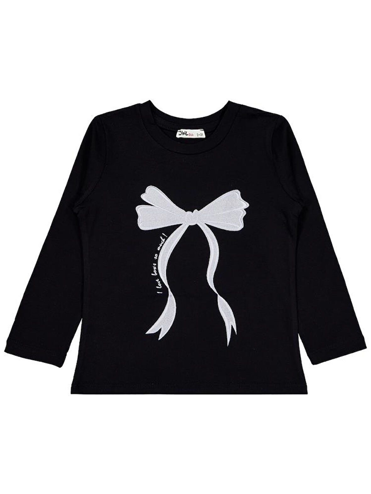 Civil Girls Kurdela Baskılı 2-5 Yaş Sweatshirt - Siyah 3-4 Yaş