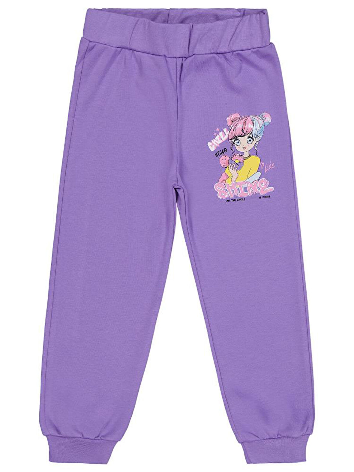 Civil Girls Anime Baskılı 2-5 Yaş Eşofman Altı - Lila 5-6 Yaş