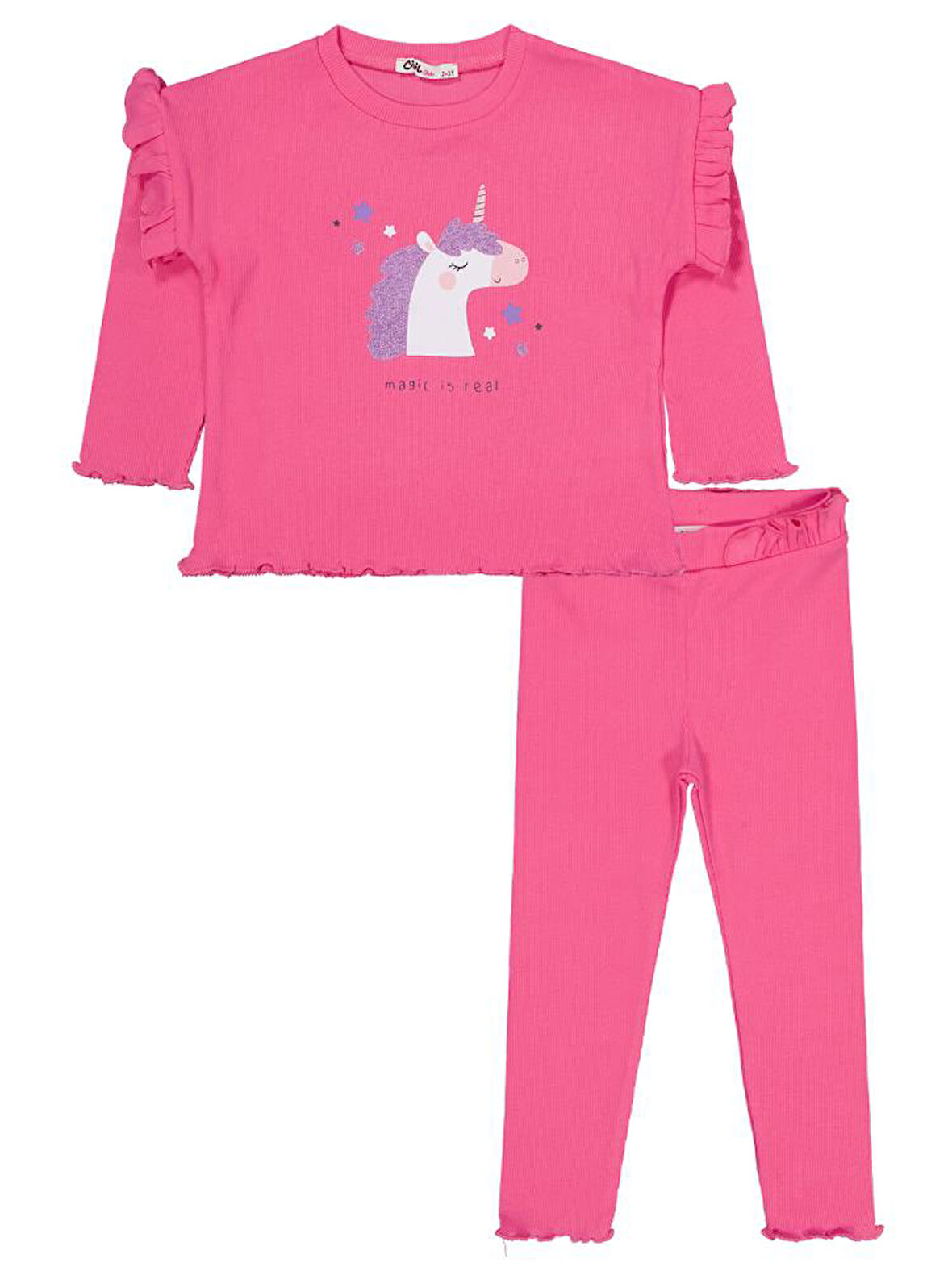 Civil Girls Unicorn Baskılı 2-5 Yaş Takım - Pembe 4-5 Yaş