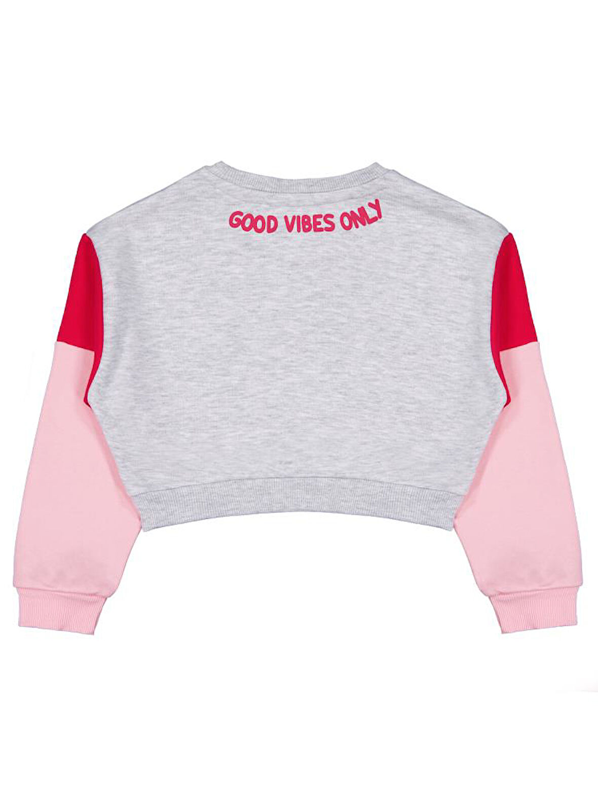 Civil Girls Good Vibes Only Baskılı 6-9 Yaş Sweatshirt - Gri 8-9 Yaş