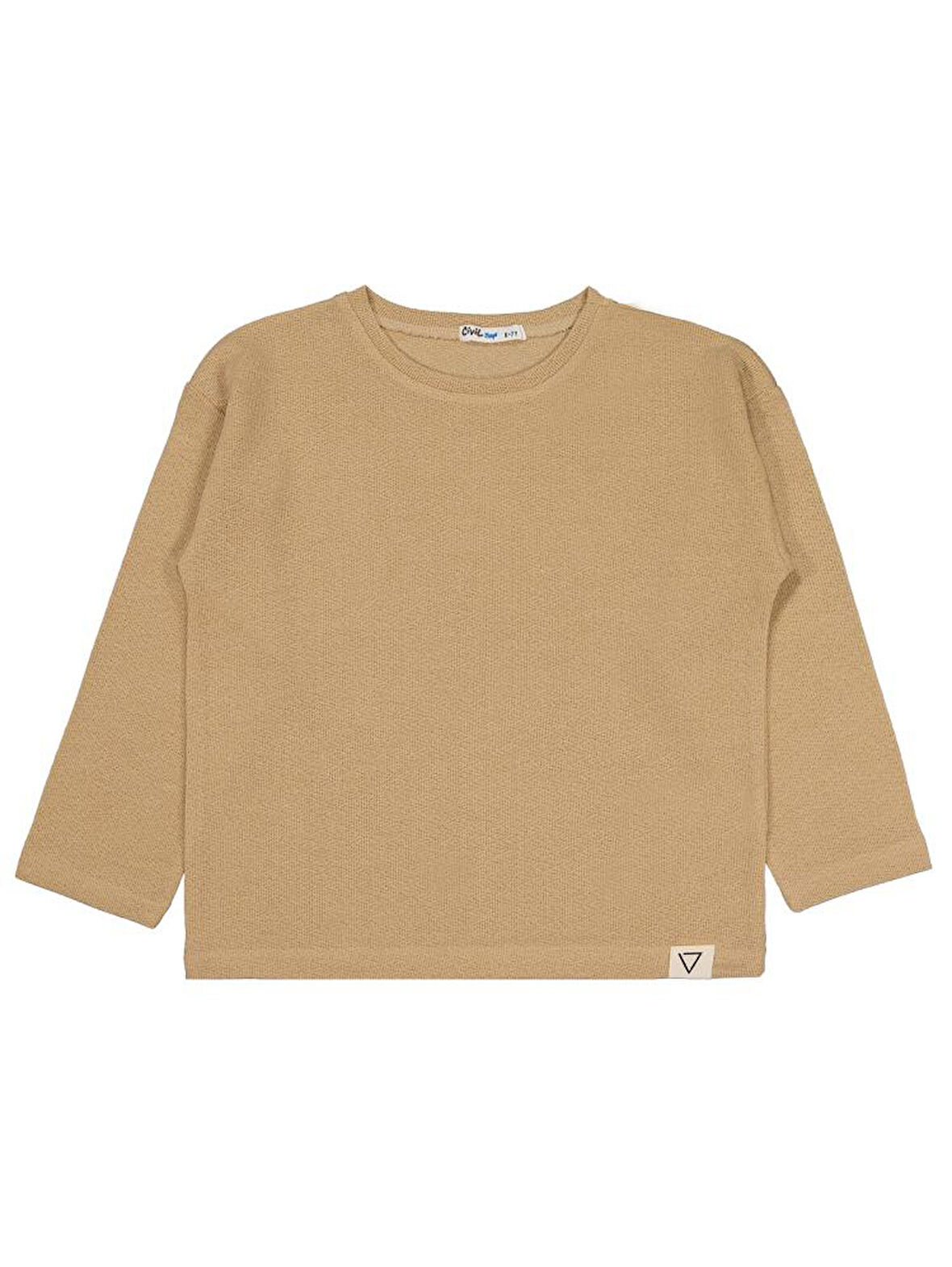 Civil Boys Jakarlı Basic 10-13 Yaş Sweatshirt - Bej11-12 Yaş