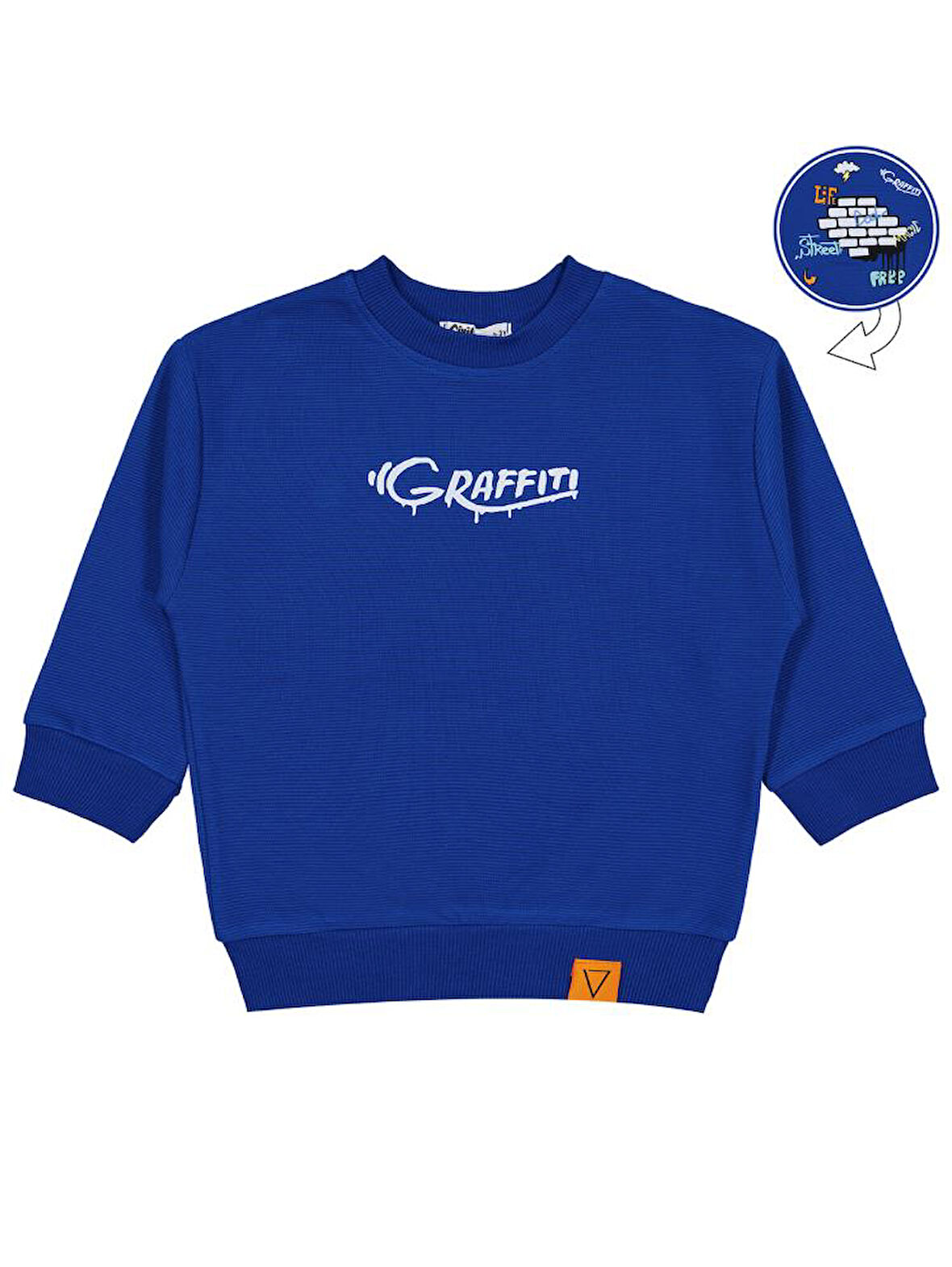 Civil Boys Graffiti Baskılı 2-5 Yaş Sweatshirt - Mavi 2-3 Yaş