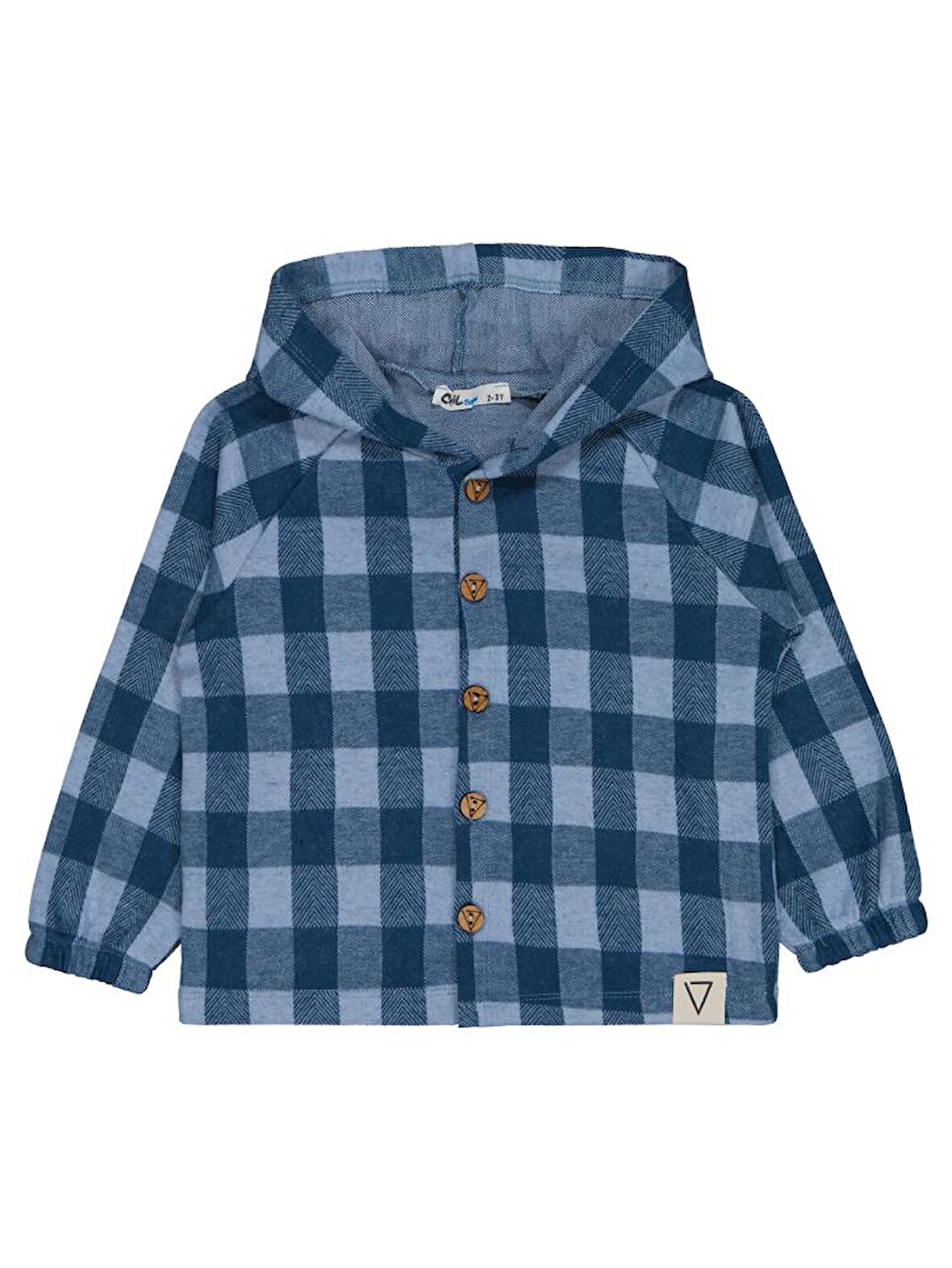 Civil Boys Ekoseli Kapşonlu  2-5 Yaş Gömlek - Mavi4-5 Yaş