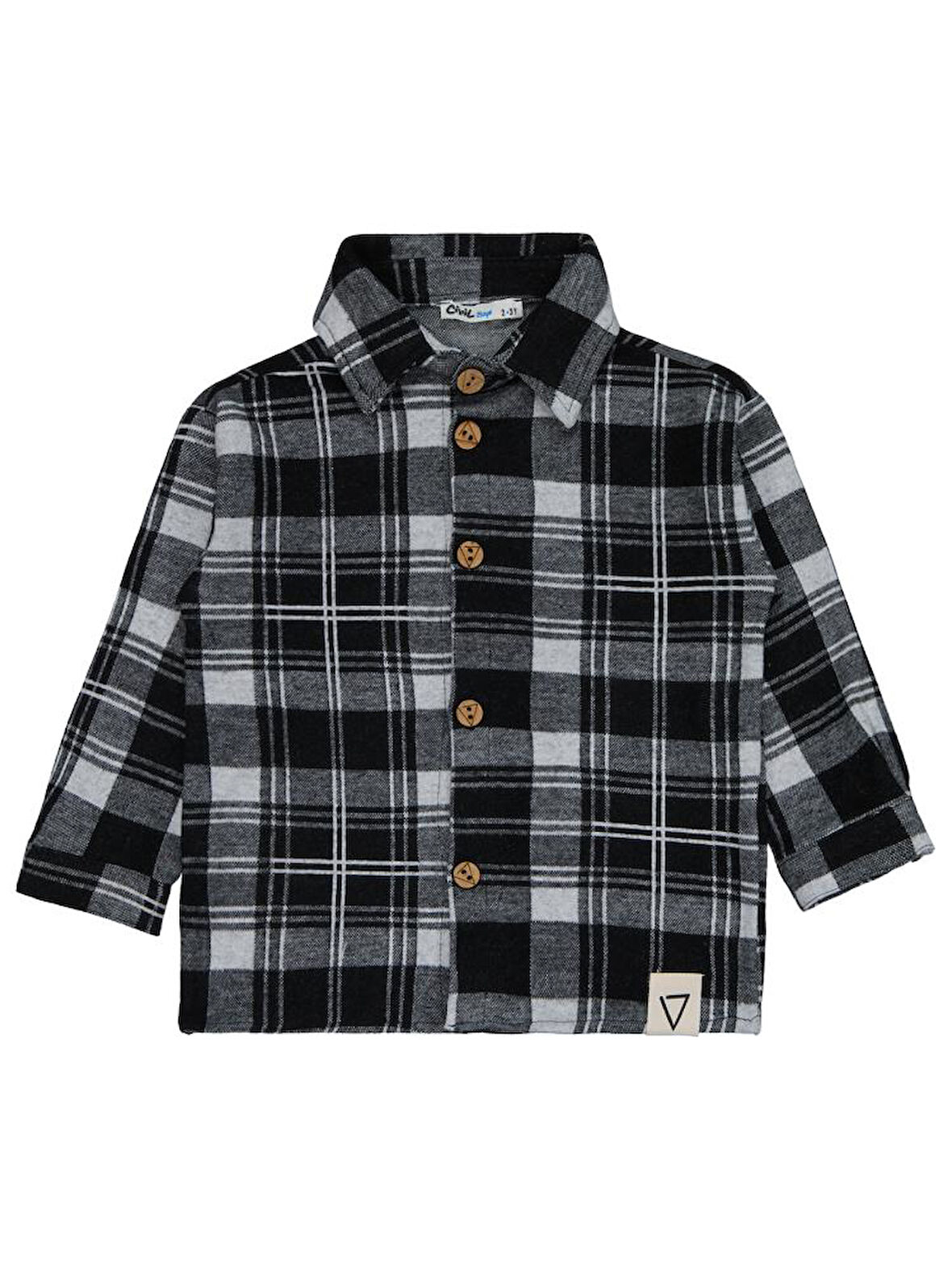 Civil Boys Ekoseli 2-5 Yaş Gömlek - Siyah4-5 Yaş
