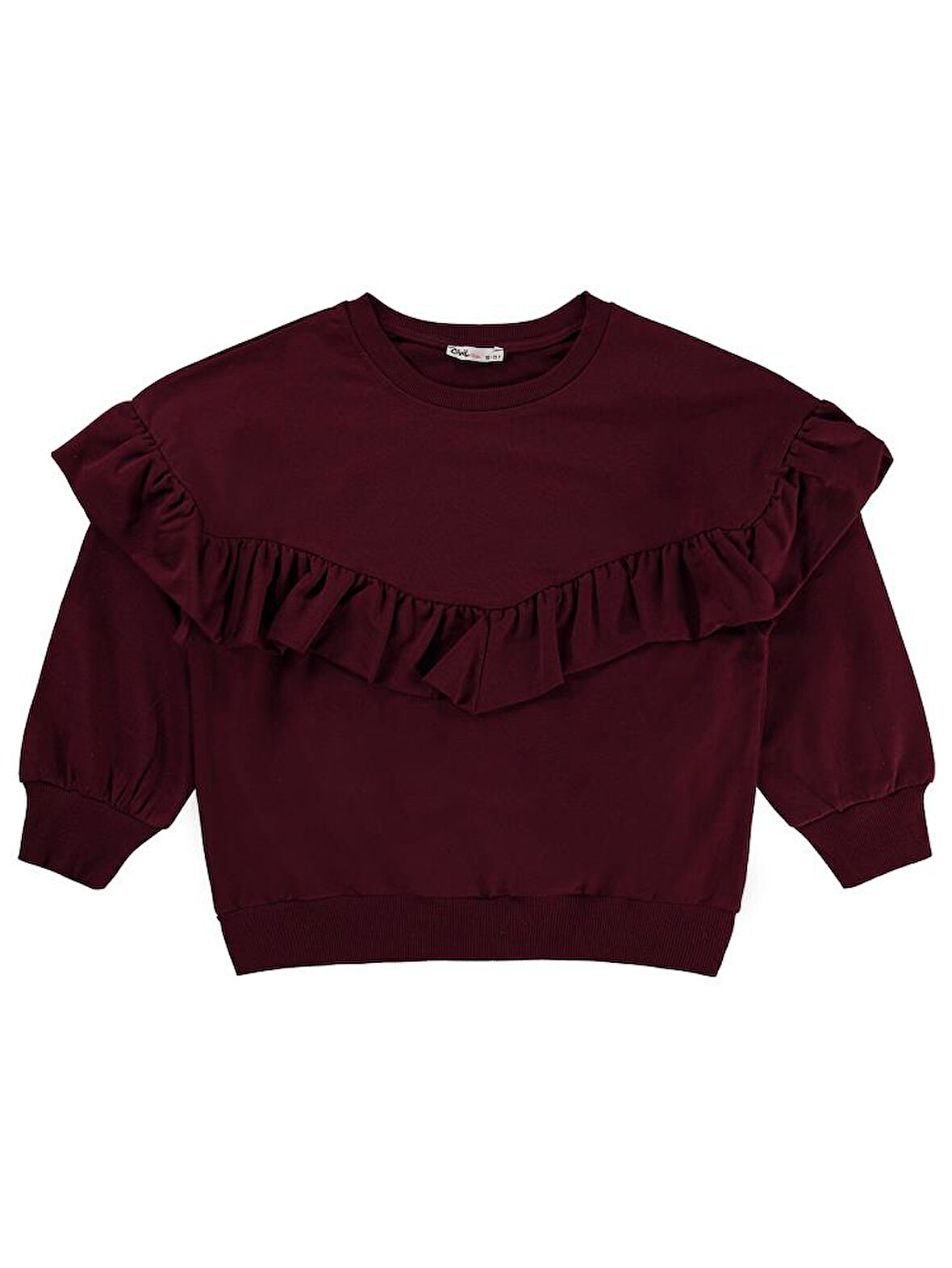 Civil Girls Roba Fırfırlı 10-13 Yaş Sweatshirt - Bordo13-14 Yaş