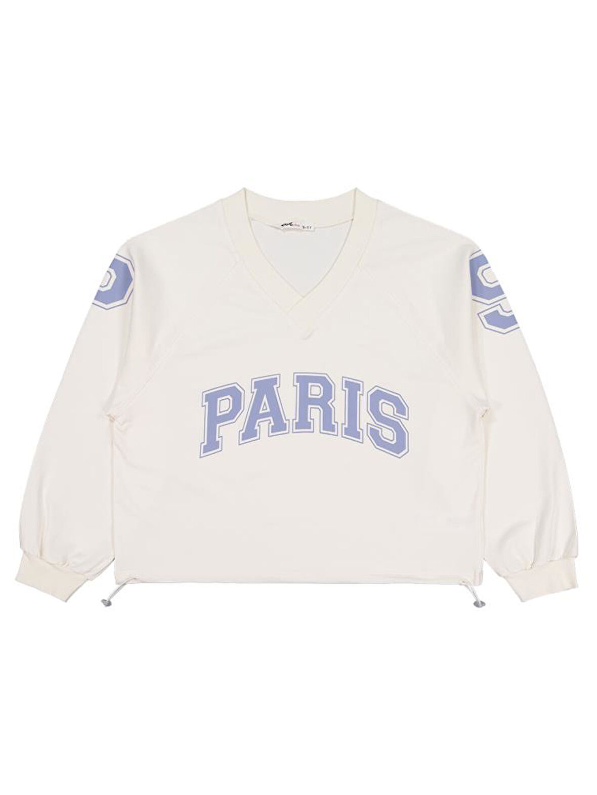 Civil Girls Paris Baskılı 10-13 Yaş Sweatshirt - Ekru 13-14 Yaş