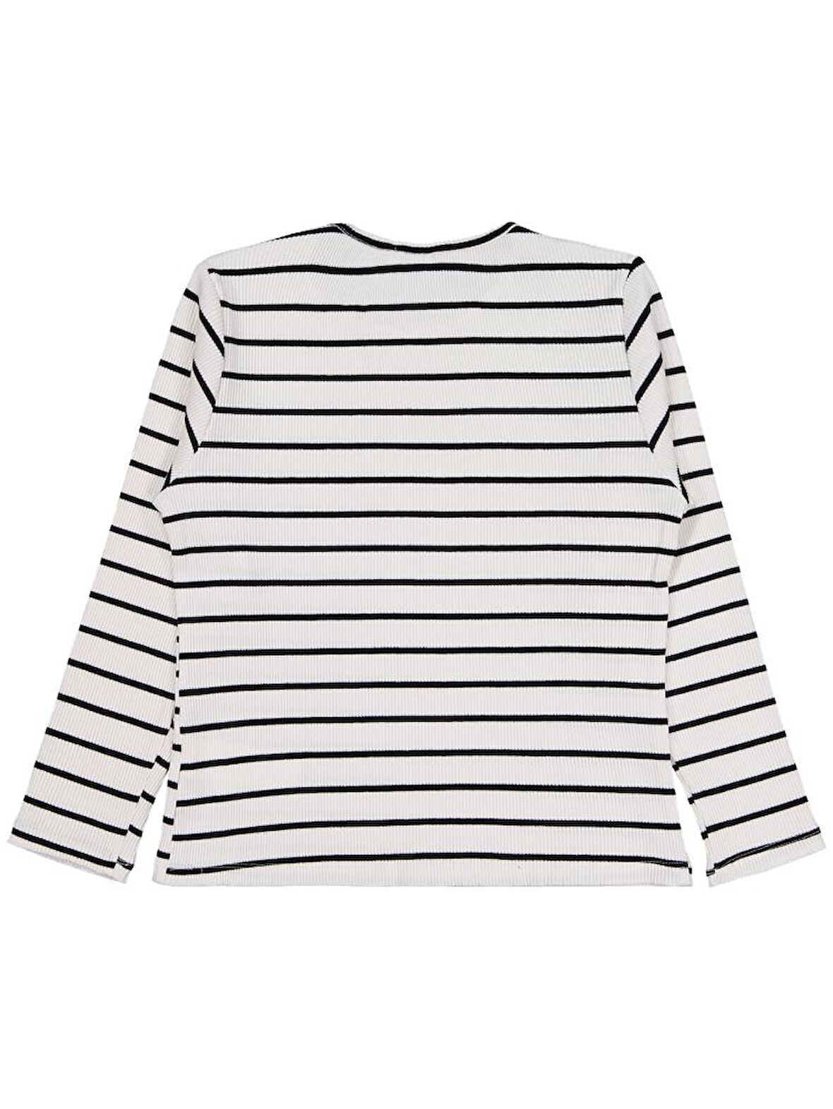 Civil Girls Kalın Çizgili 10-13 Yaş Sweatshirt - Ekru 13-14 Yaş