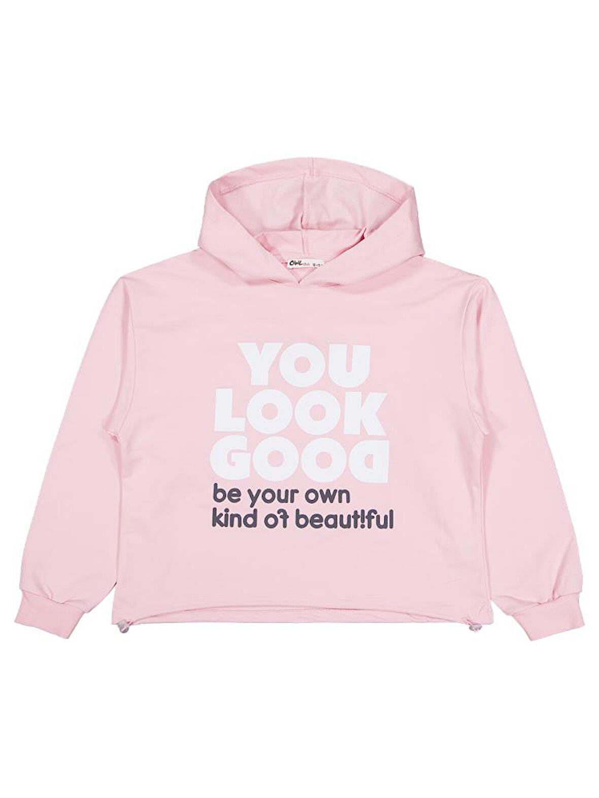 Civil Girls You Look Good Baskılı 10-13 Yaş Sweatshirt - Pudra 13-14 Yaş