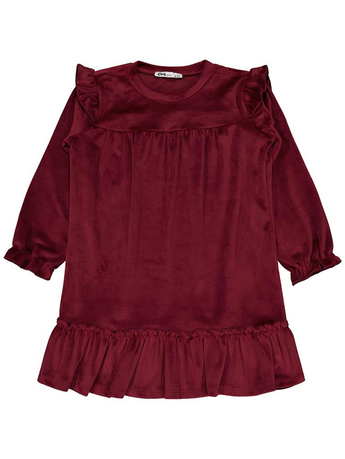 Civil Girls 6-9 Yaş Elbise - Bordo 8-9 Yaş