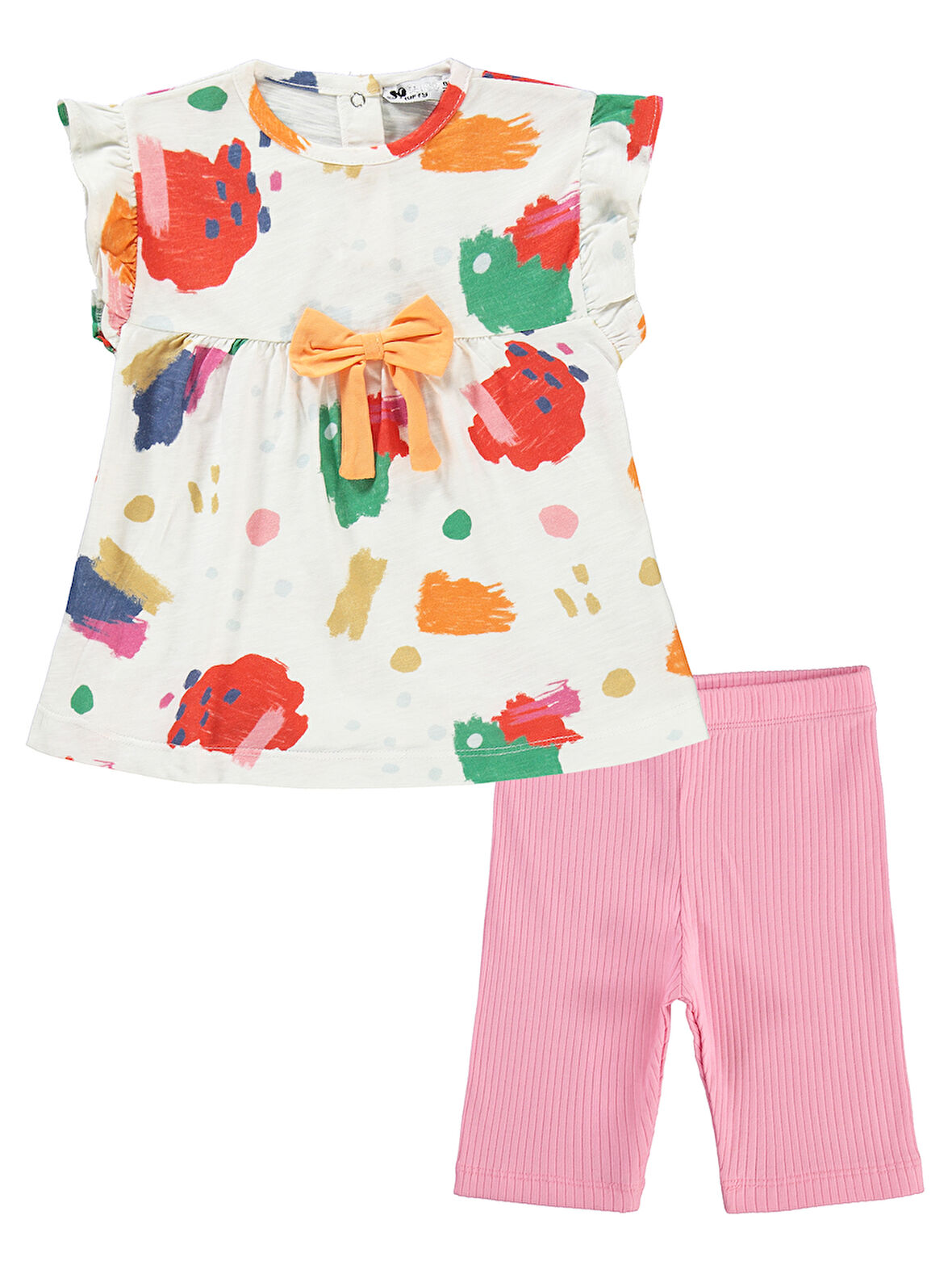 Tuffy Kız Bebek Takım 6-18 Ay Ekru