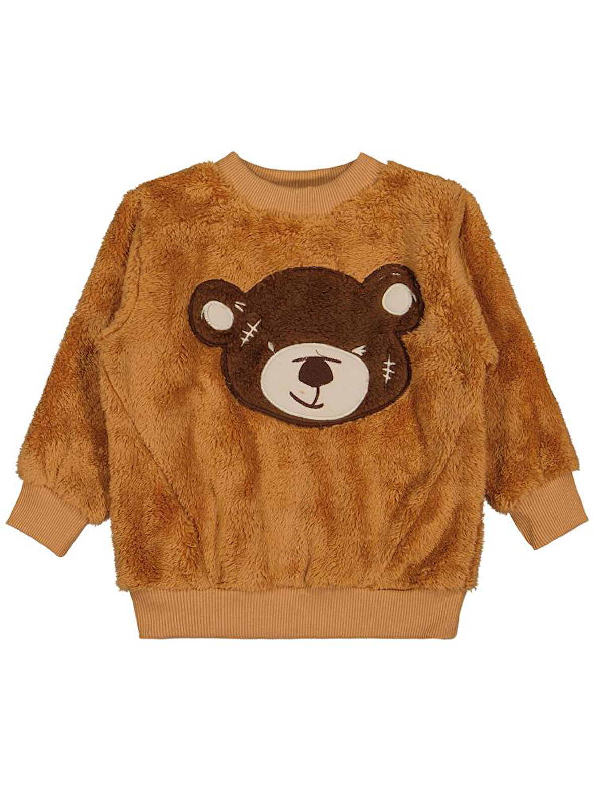 Civil Boys Ayı Nakışlı 2-5 Yaş Sweatshirt - Turuncu 3-4 Yaş