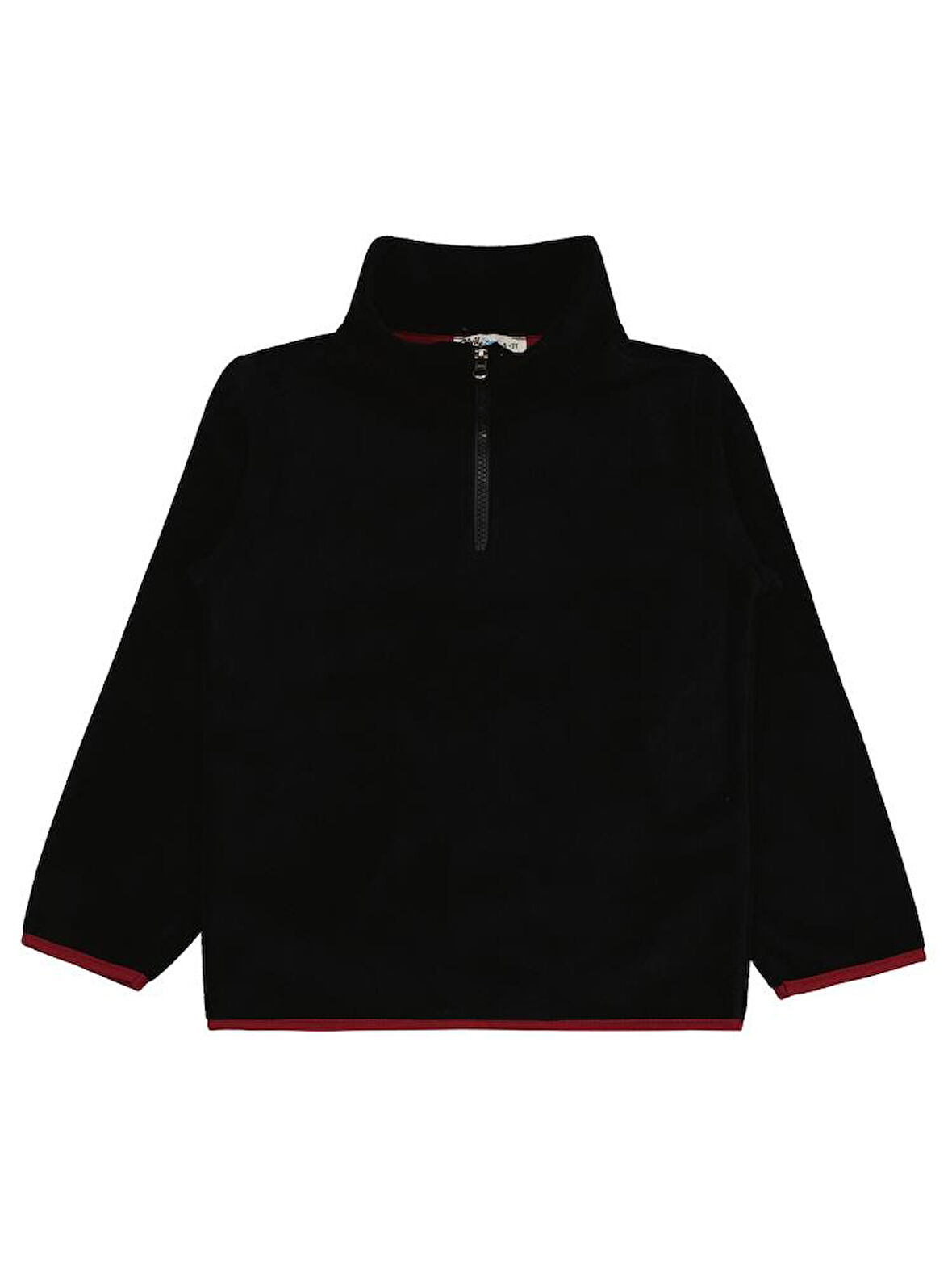 Civil Boys Fermuarlı Armalı Polar 10-13 Yaş Sweatshirt - Siyah 10-11 Yaş