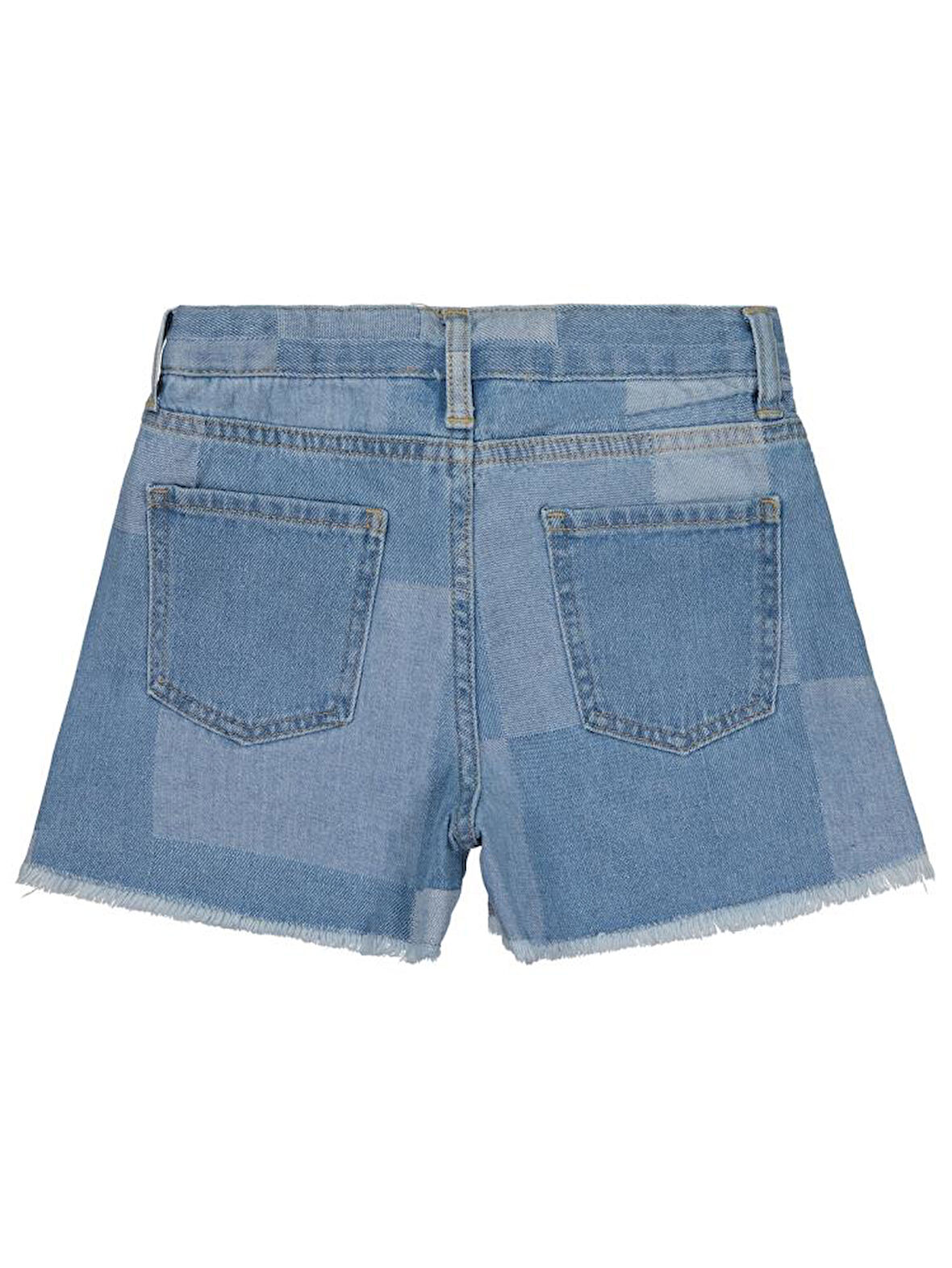 Civil Girls Ekose Desenli 10-13 Yaş Şort - Mavi 10-11 Yaş