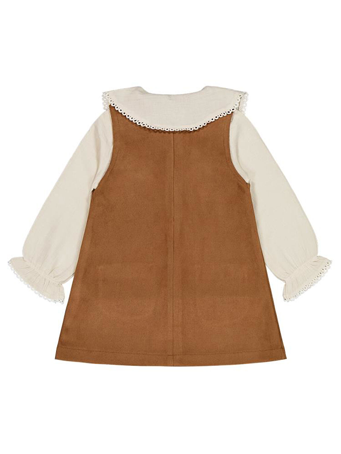 Civil Girls 2-5 Yaş Elbise - Kahverengi 2-3 Yaş