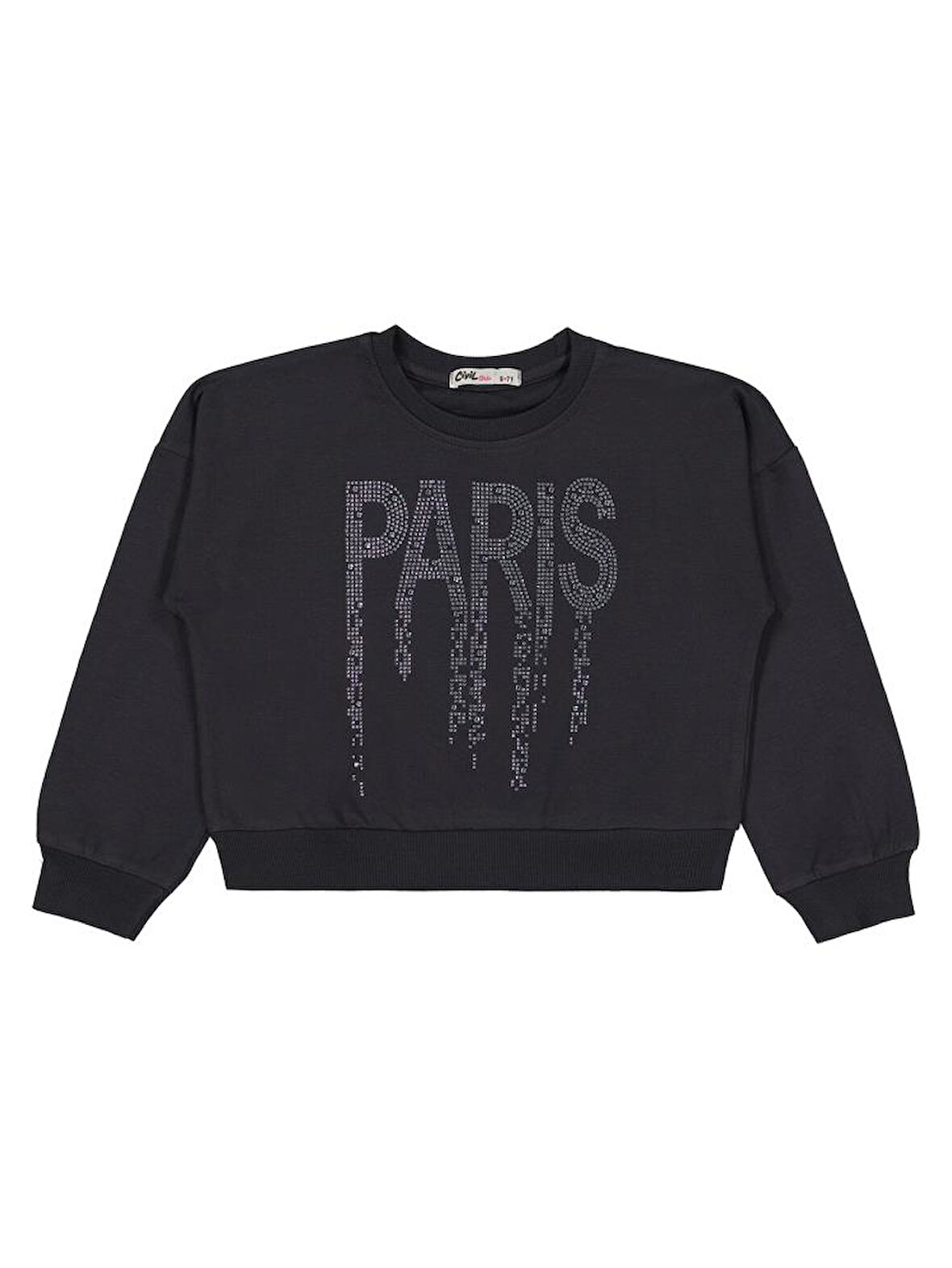 Civil Girls Paris Taş Baskılı 6-9 Yaş Takım - Gri8-9 Yaş