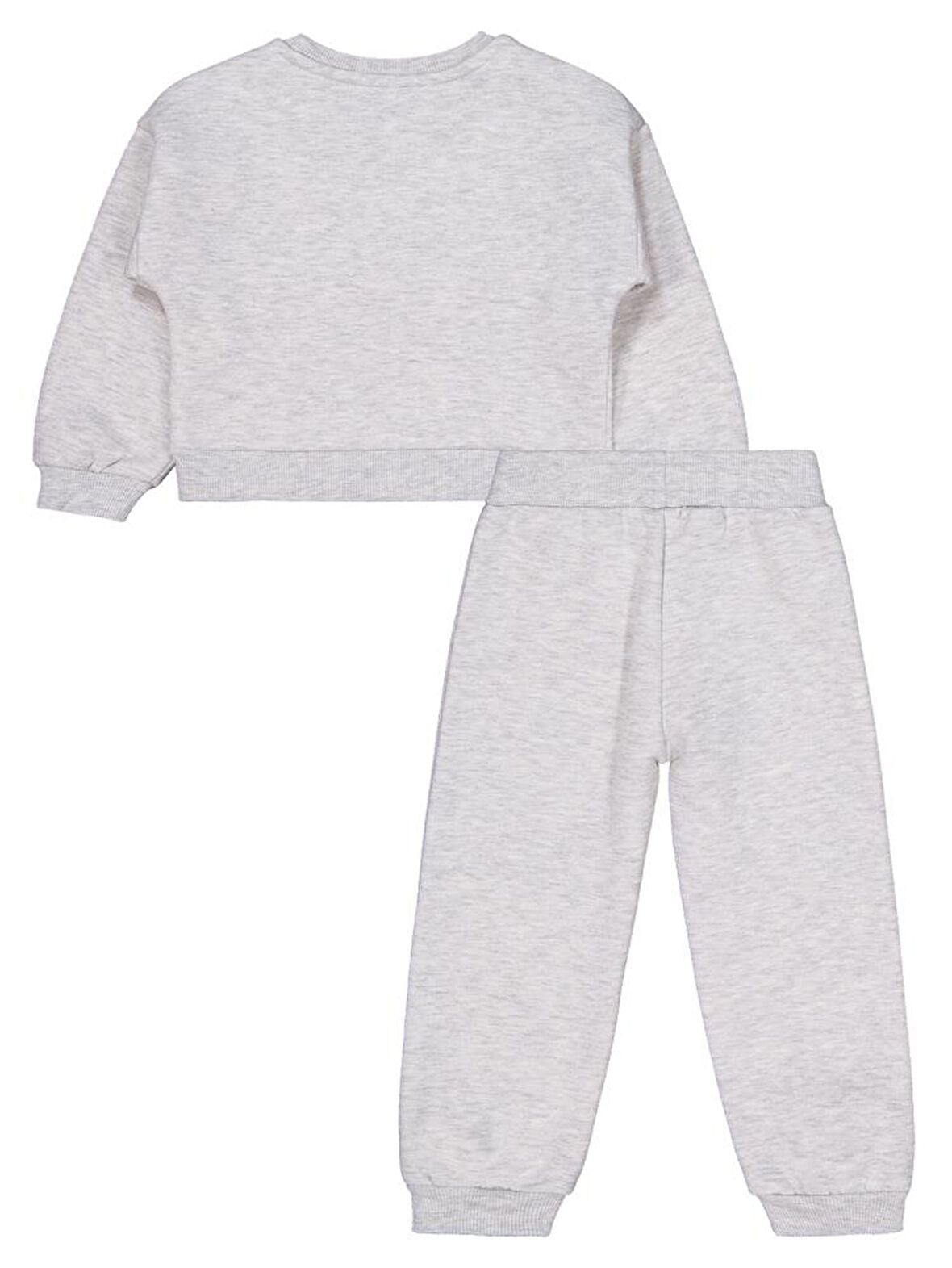 Civil Girls Yıldız Pul Nakışlı 2-5 Yaş Eşofman Takımı - Gri 3-4 Yaş
