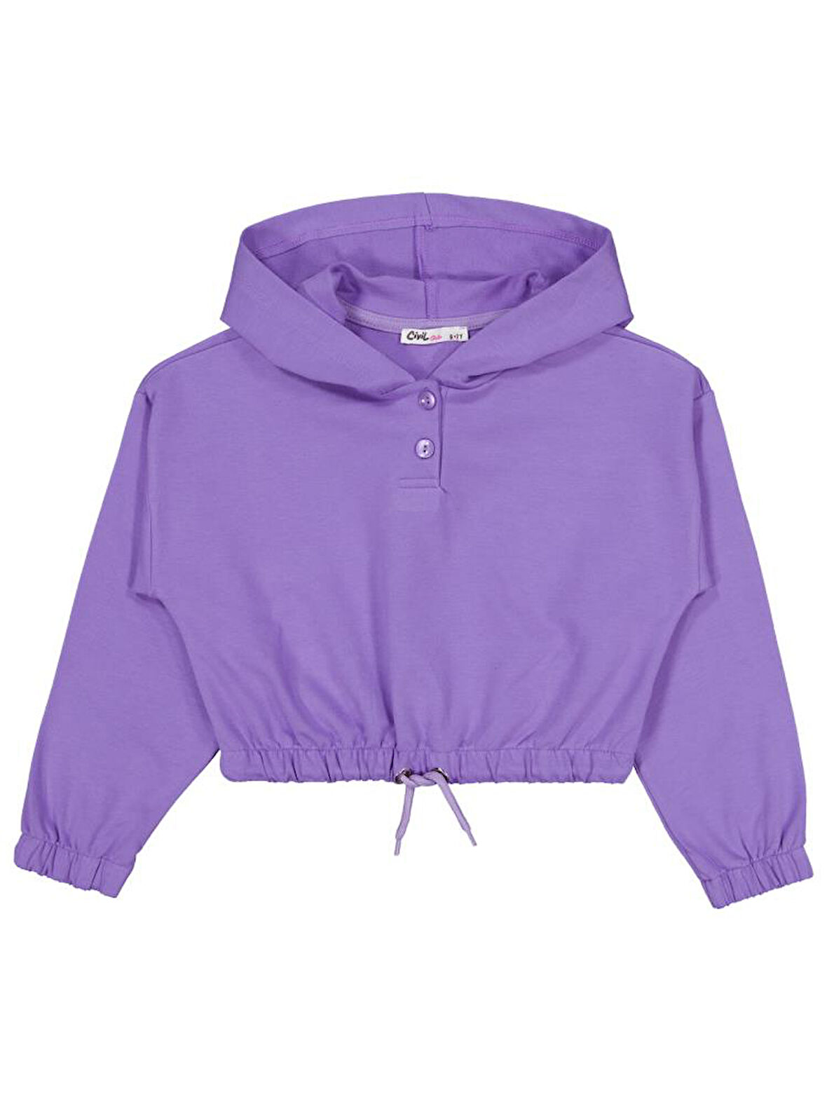 Civil Girls Kapşonlu 6-9 Yaş Sweatshirt - Lila 7-8 Yaş