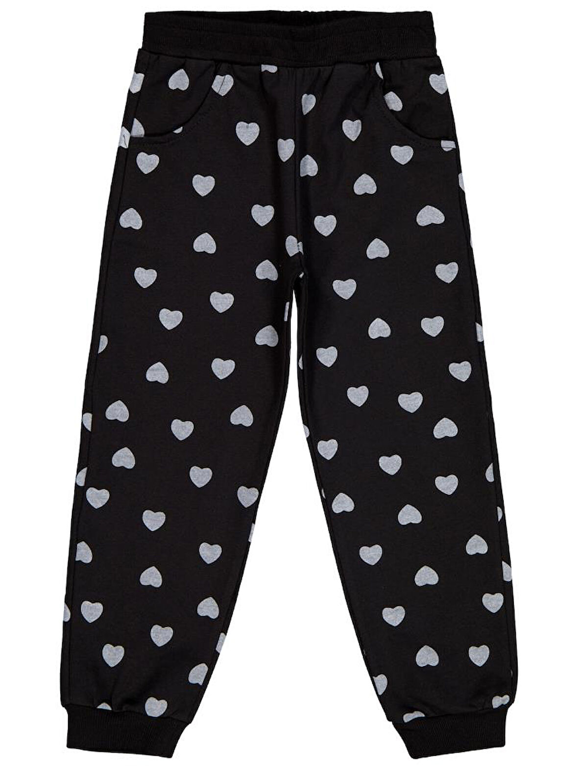 Civil Girls Kalp Baskılı 6-9 Yaş Eşofman Altı - Siyah8-9 Yaş