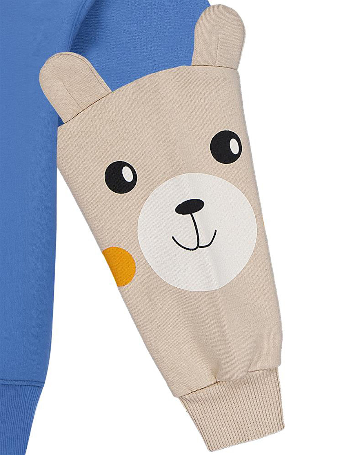 Civil Boys Kolları Ayı Baskılı 2-5 Yaş Sweatshirt - Mavi 2-3 Yaş