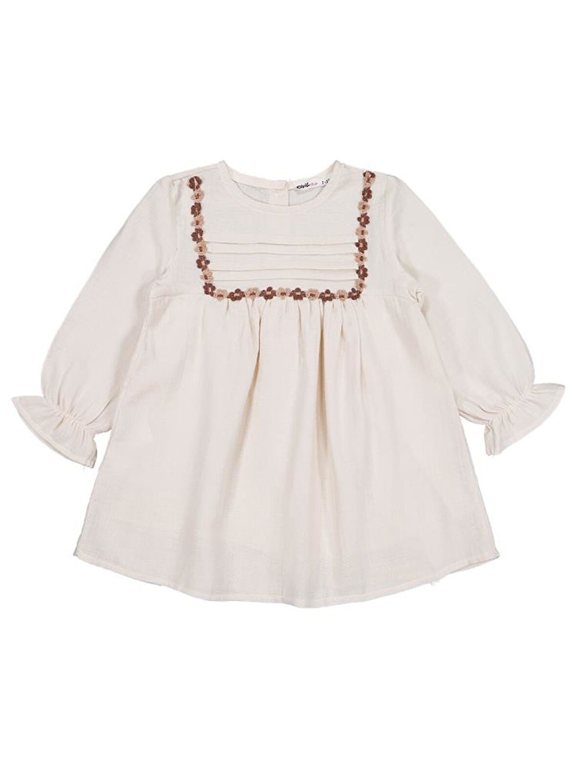 Civil Girls Roba Çiçekli 2-5 Yaş Elbise - Bej 3-4 Yaş